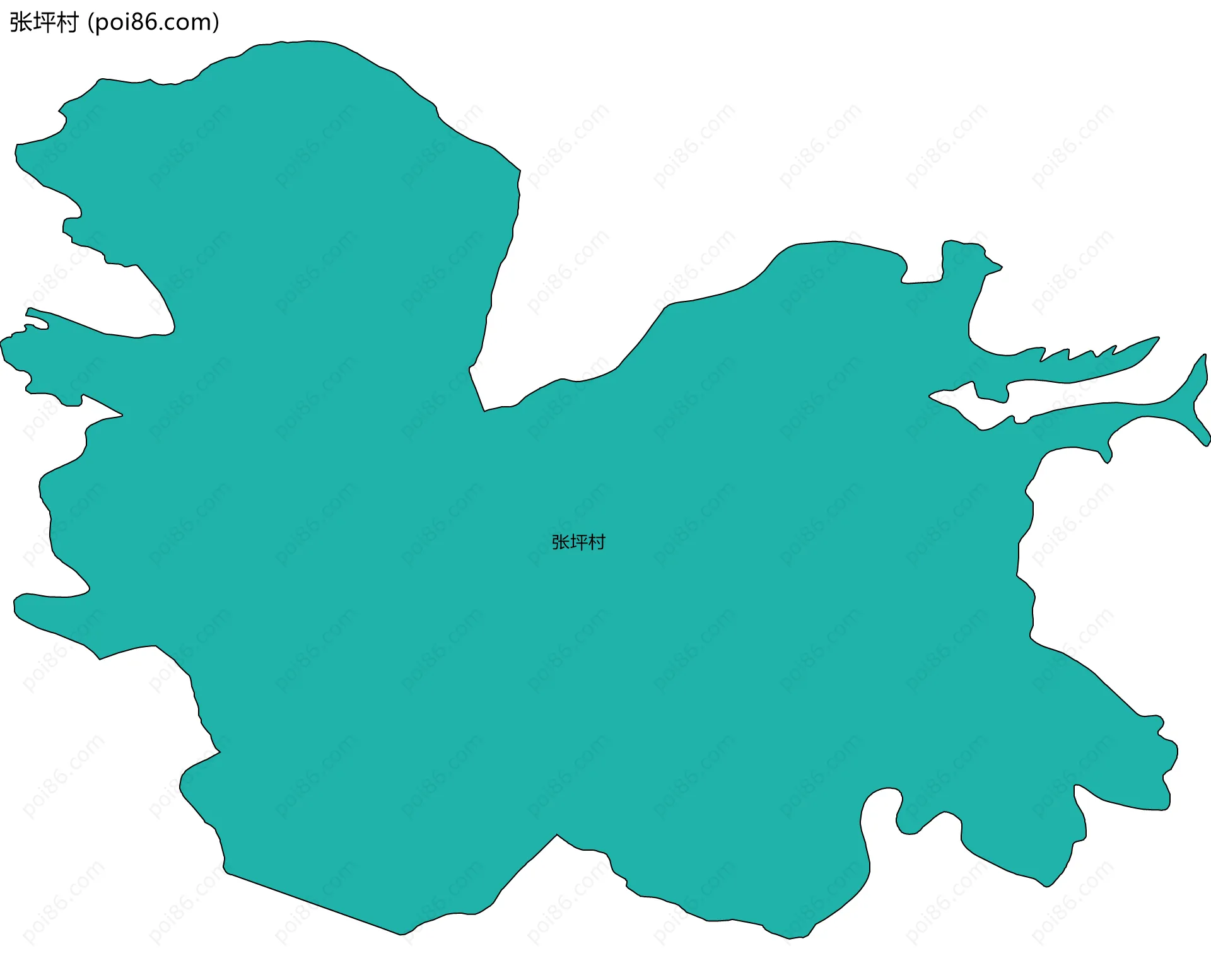 张坪村边界地图