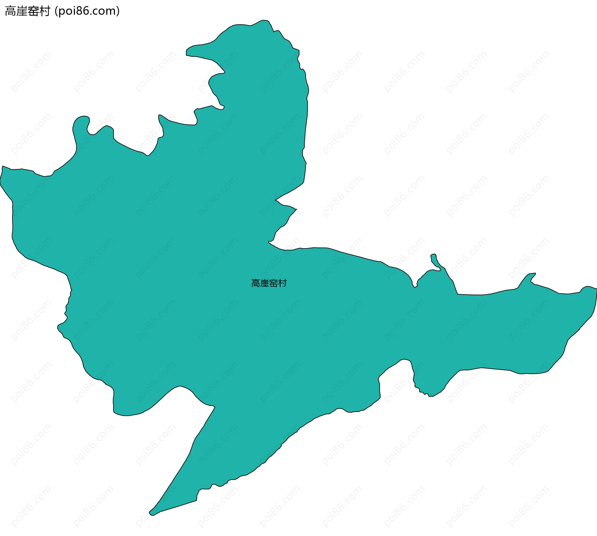 高崖窑村边界地图