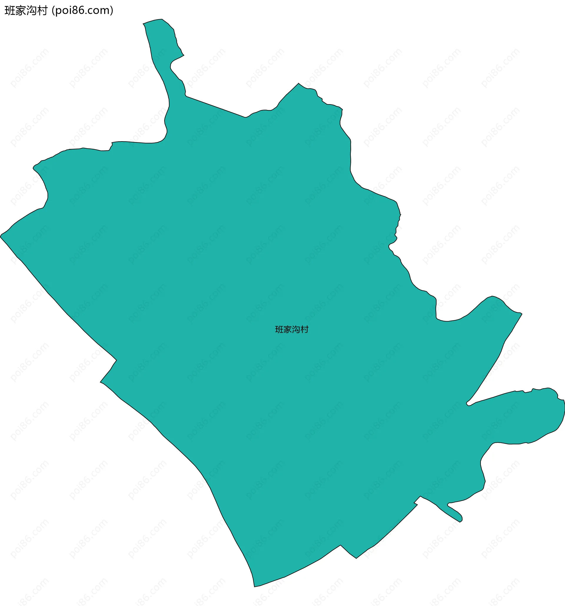 班家沟村边界地图