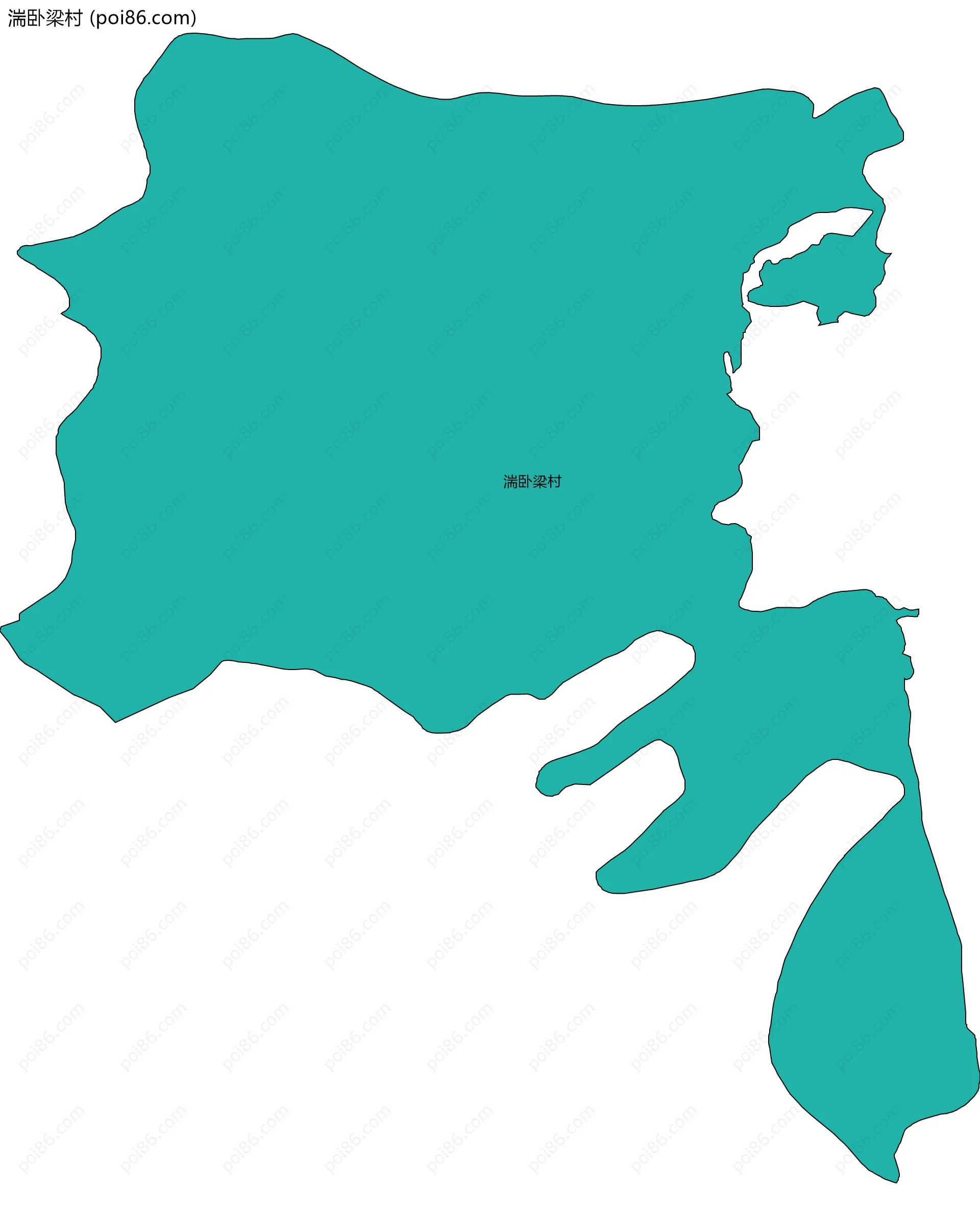 湍卧梁村边界地图