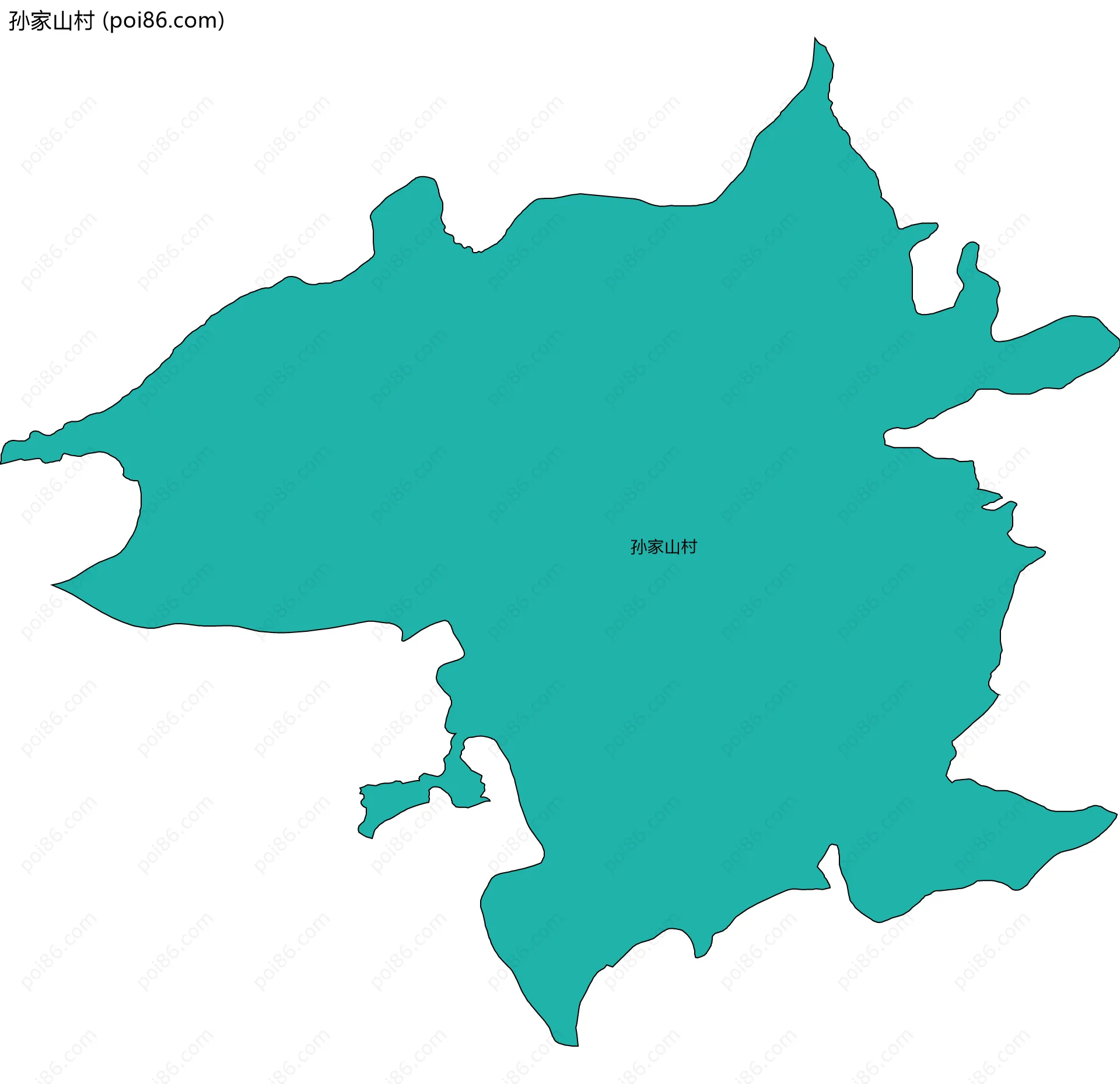 孙家山村边界地图