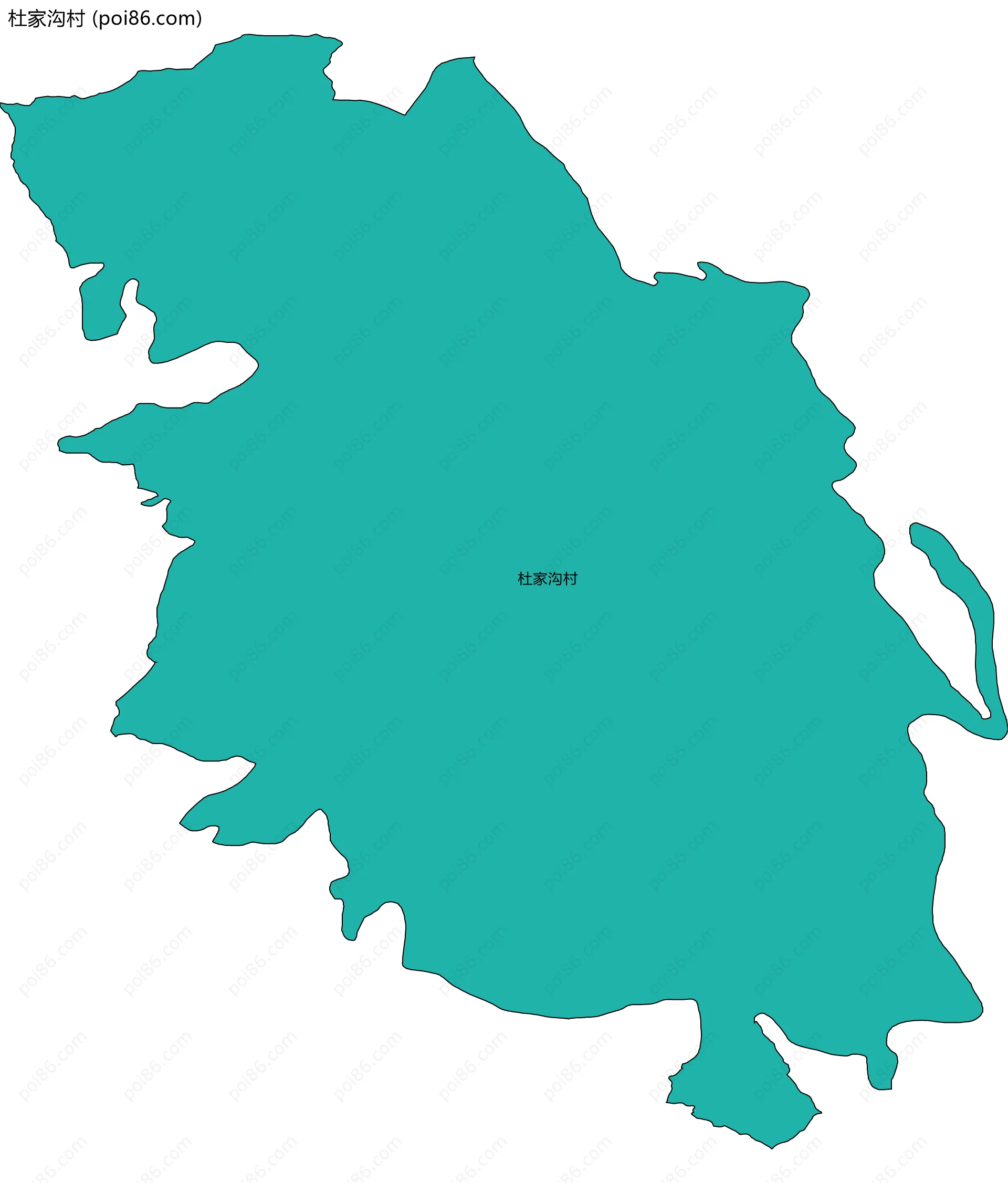 杜家沟村边界地图