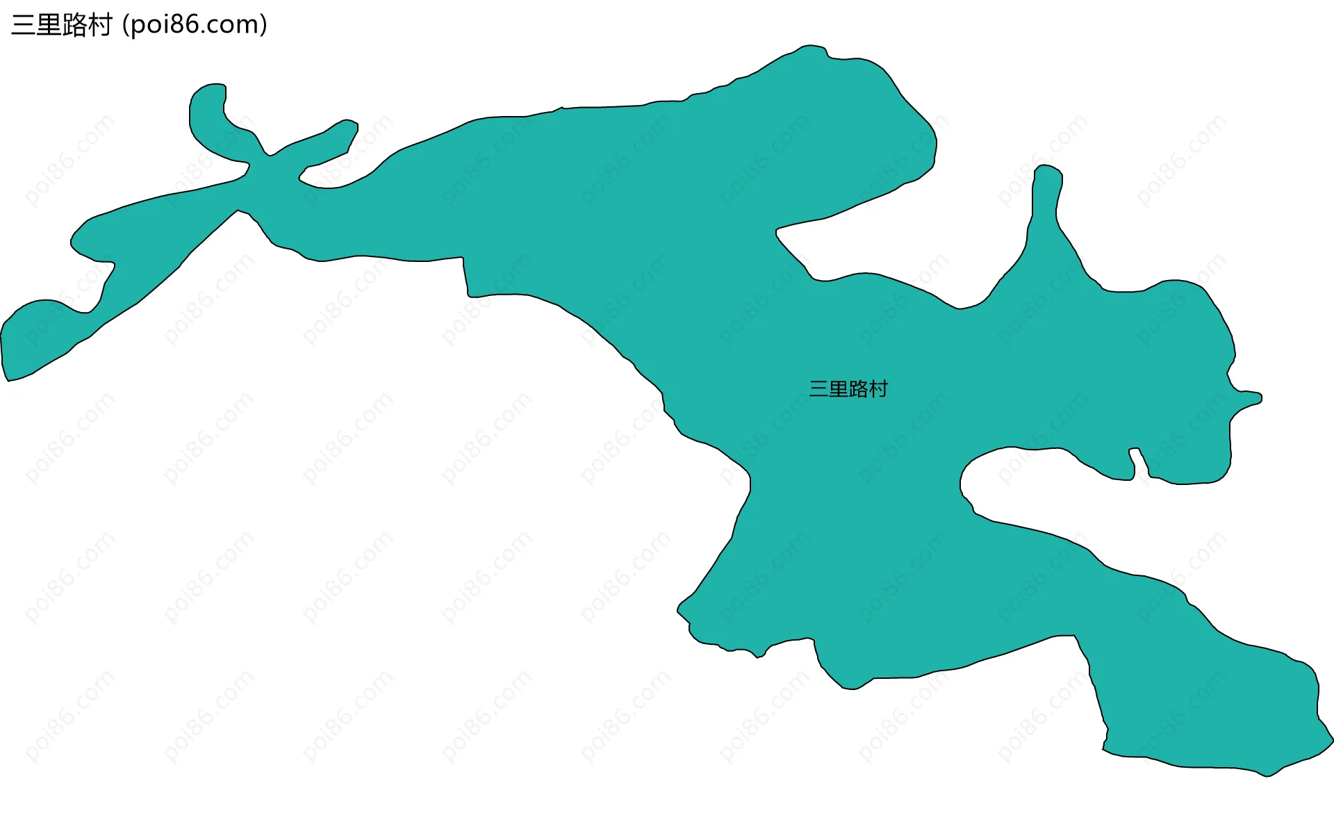 三里路村边界地图