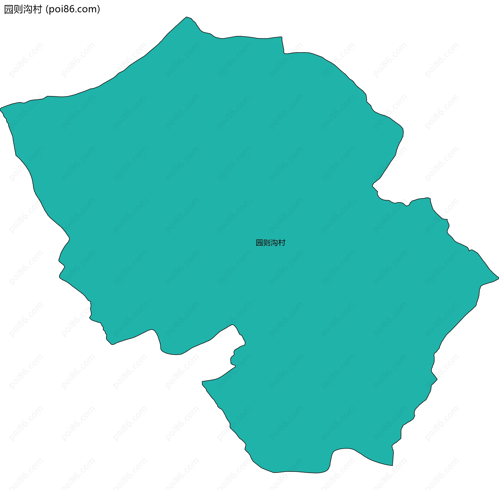 园则沟村边界地图