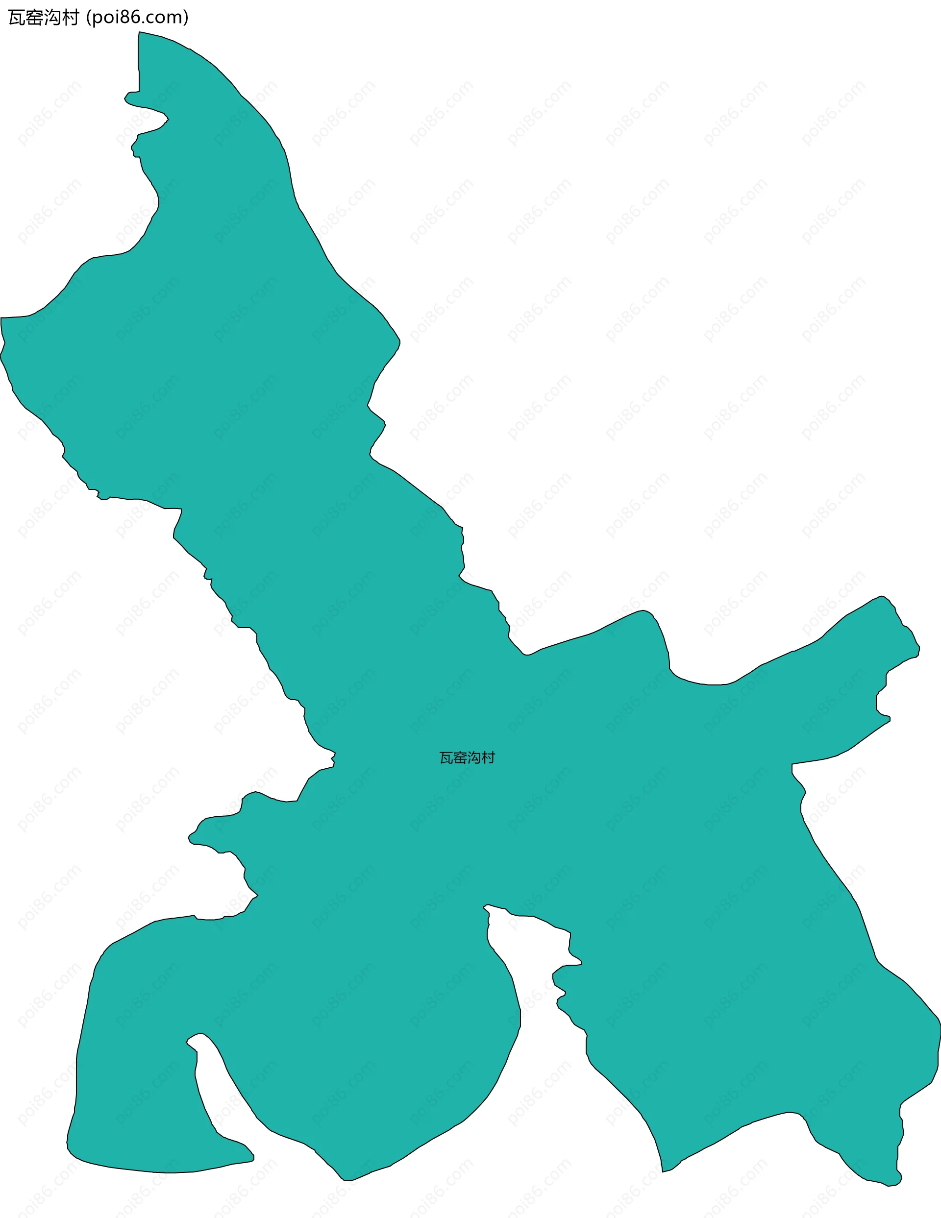 瓦窑沟村边界地图