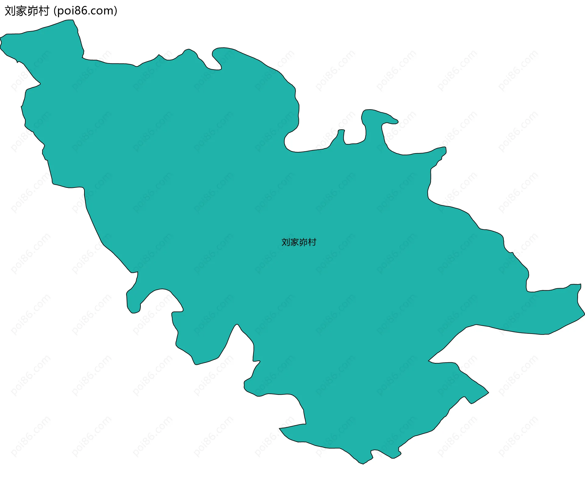 刘家峁村边界地图