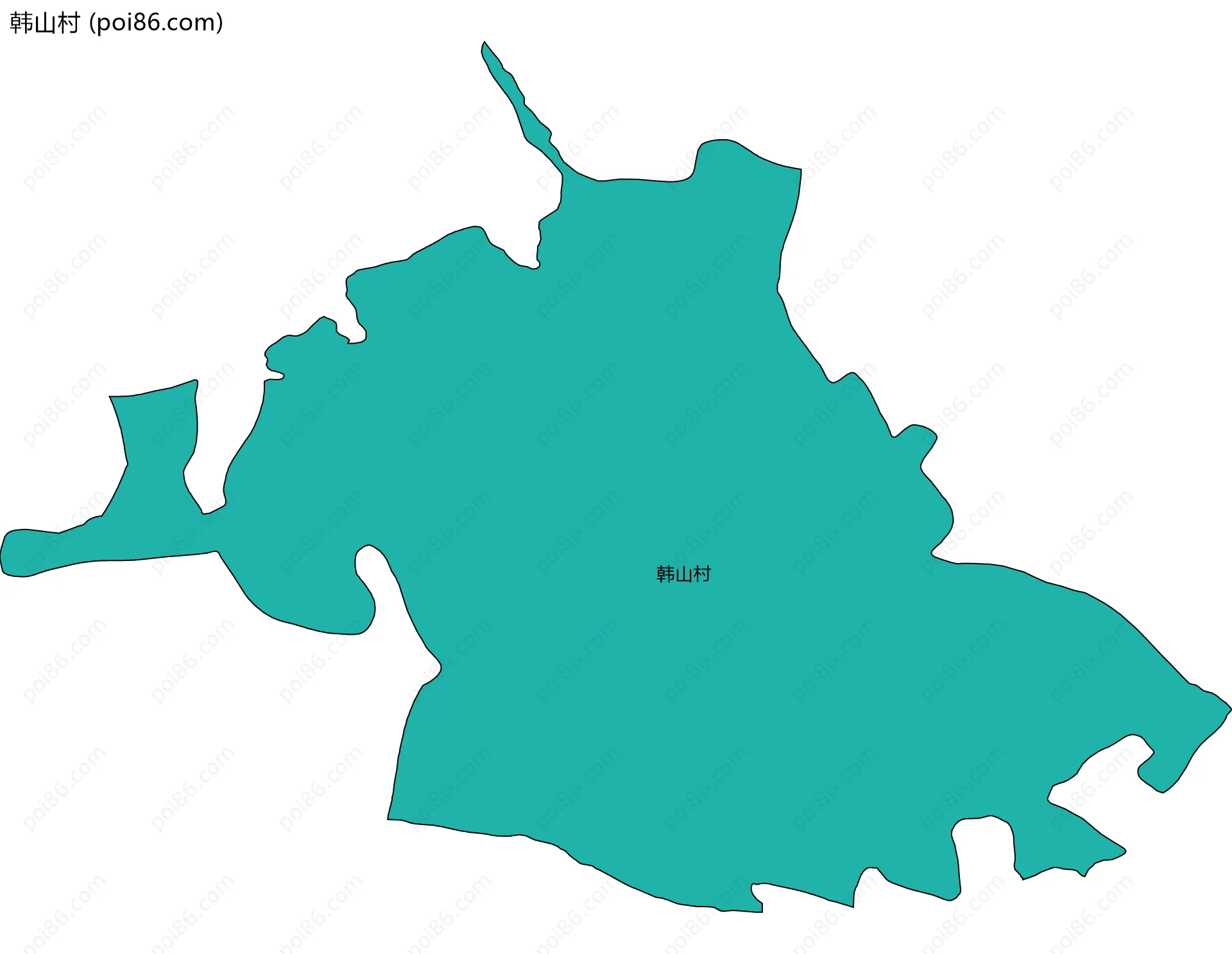 韩山村边界地图