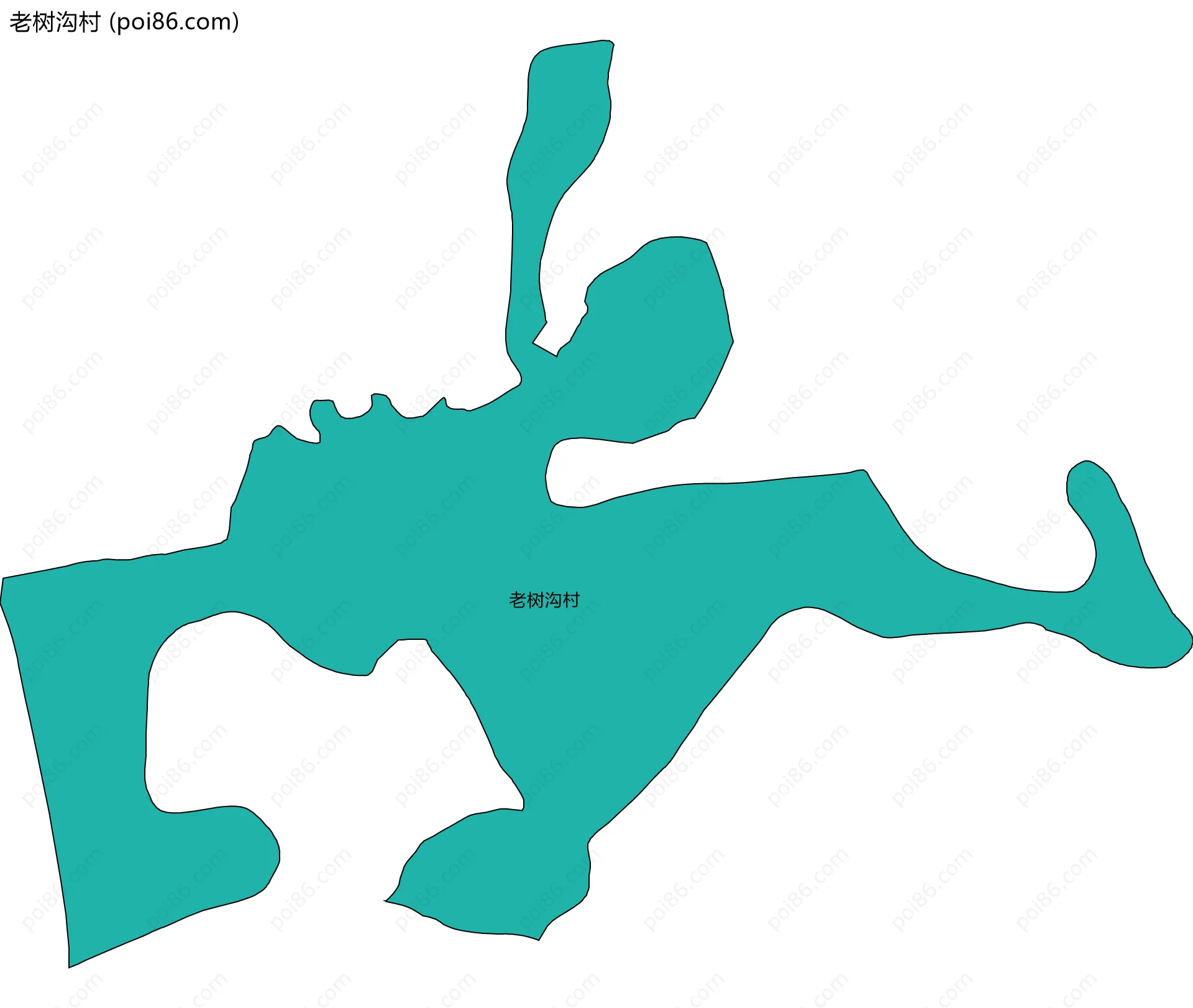 老树沟村边界地图