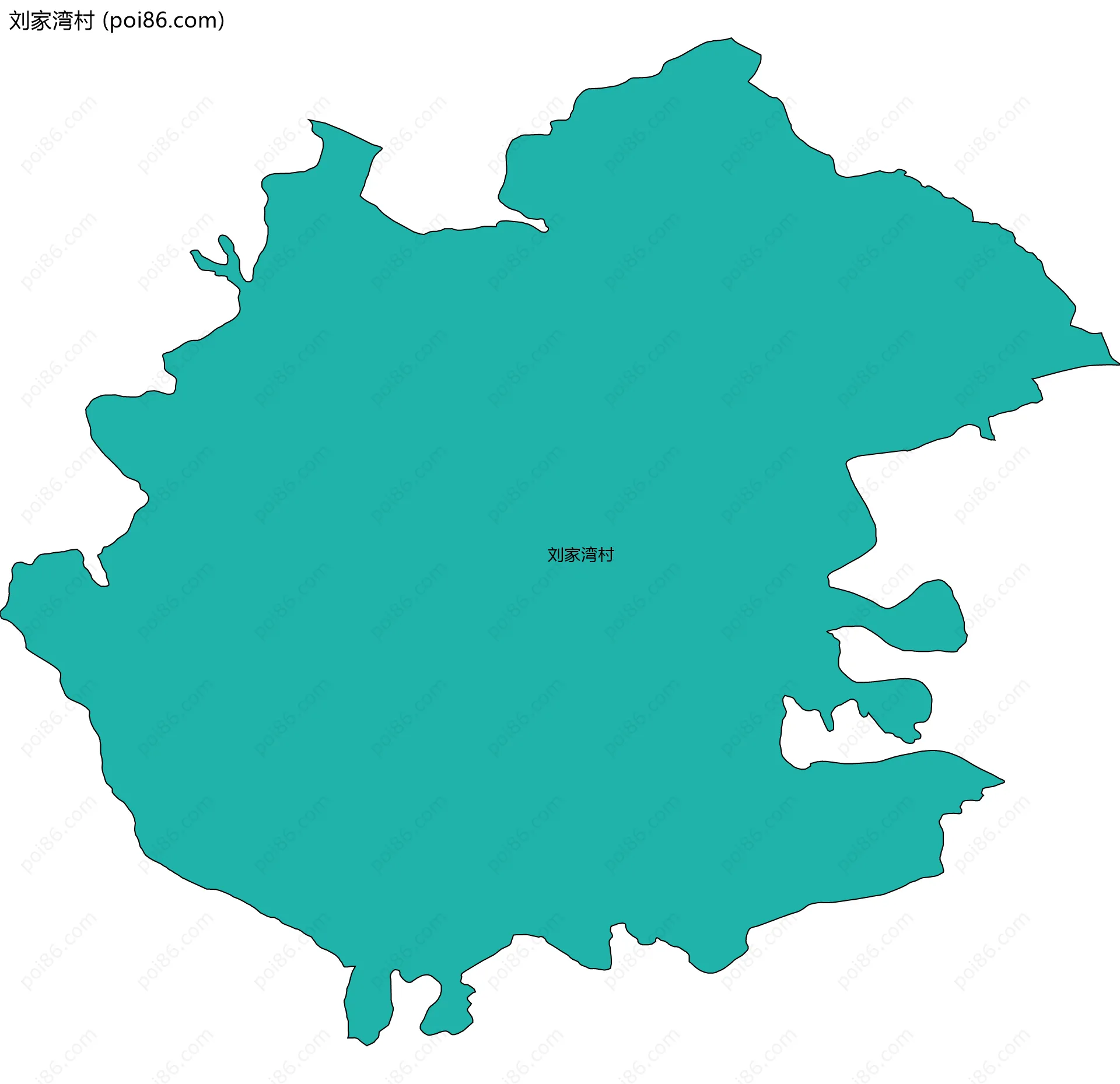 刘家湾村边界地图