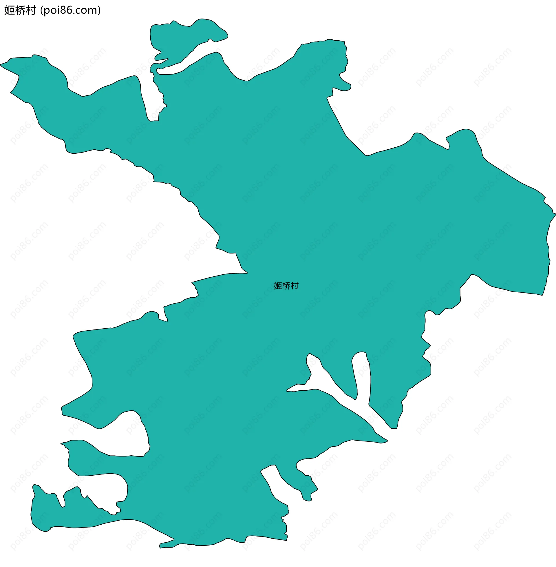 姬桥村边界地图