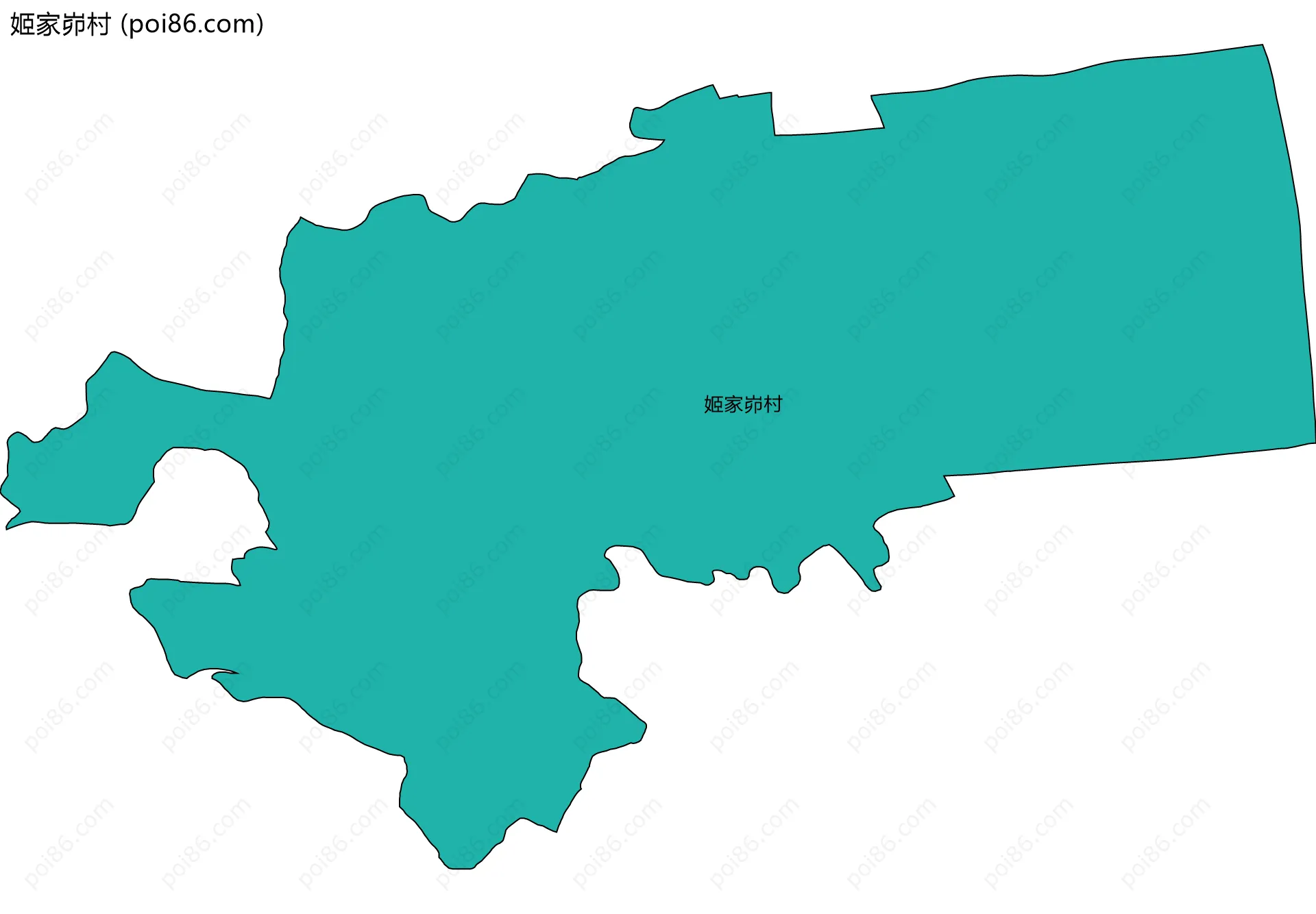 姬家峁村边界地图