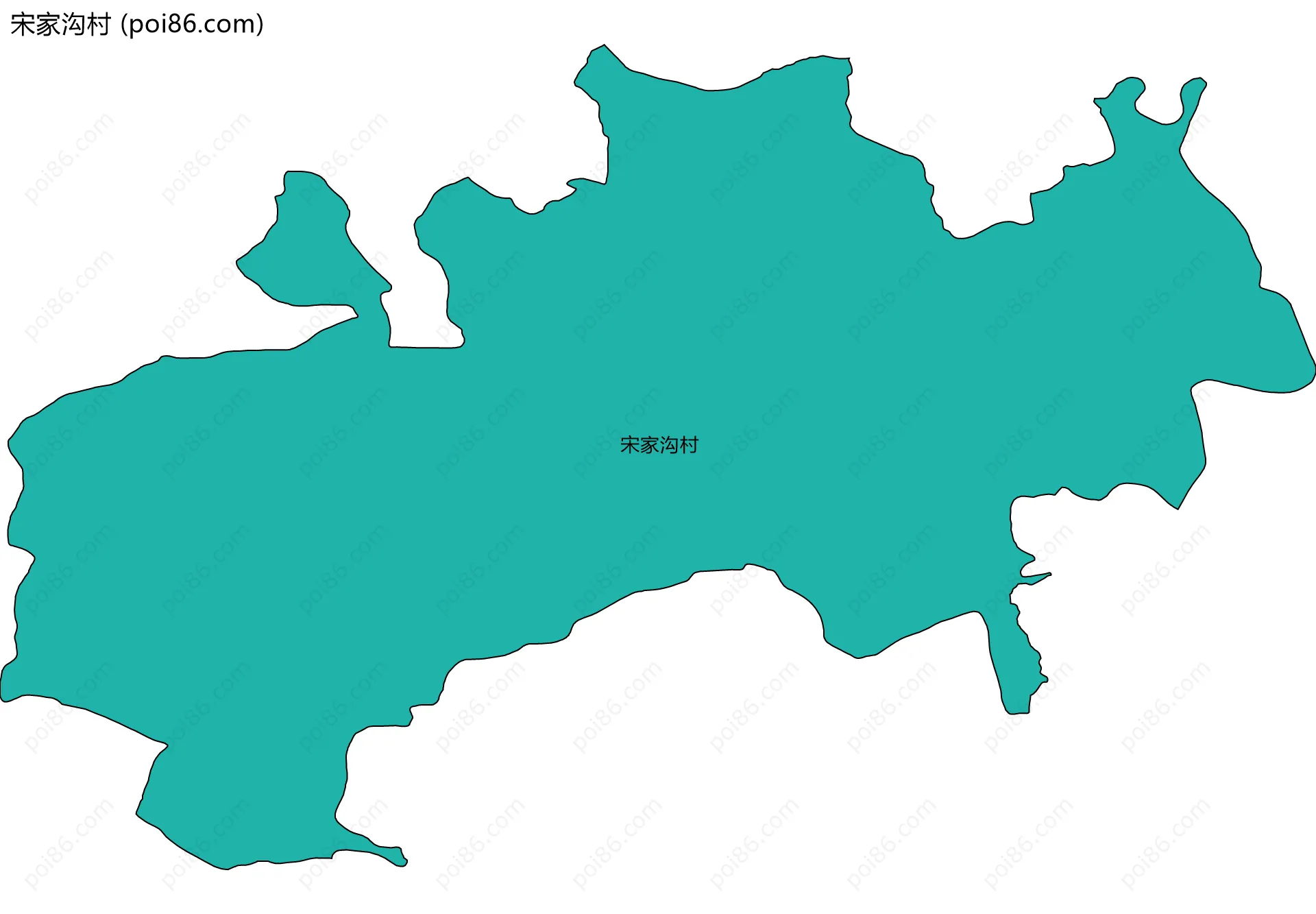 宋家沟村边界地图