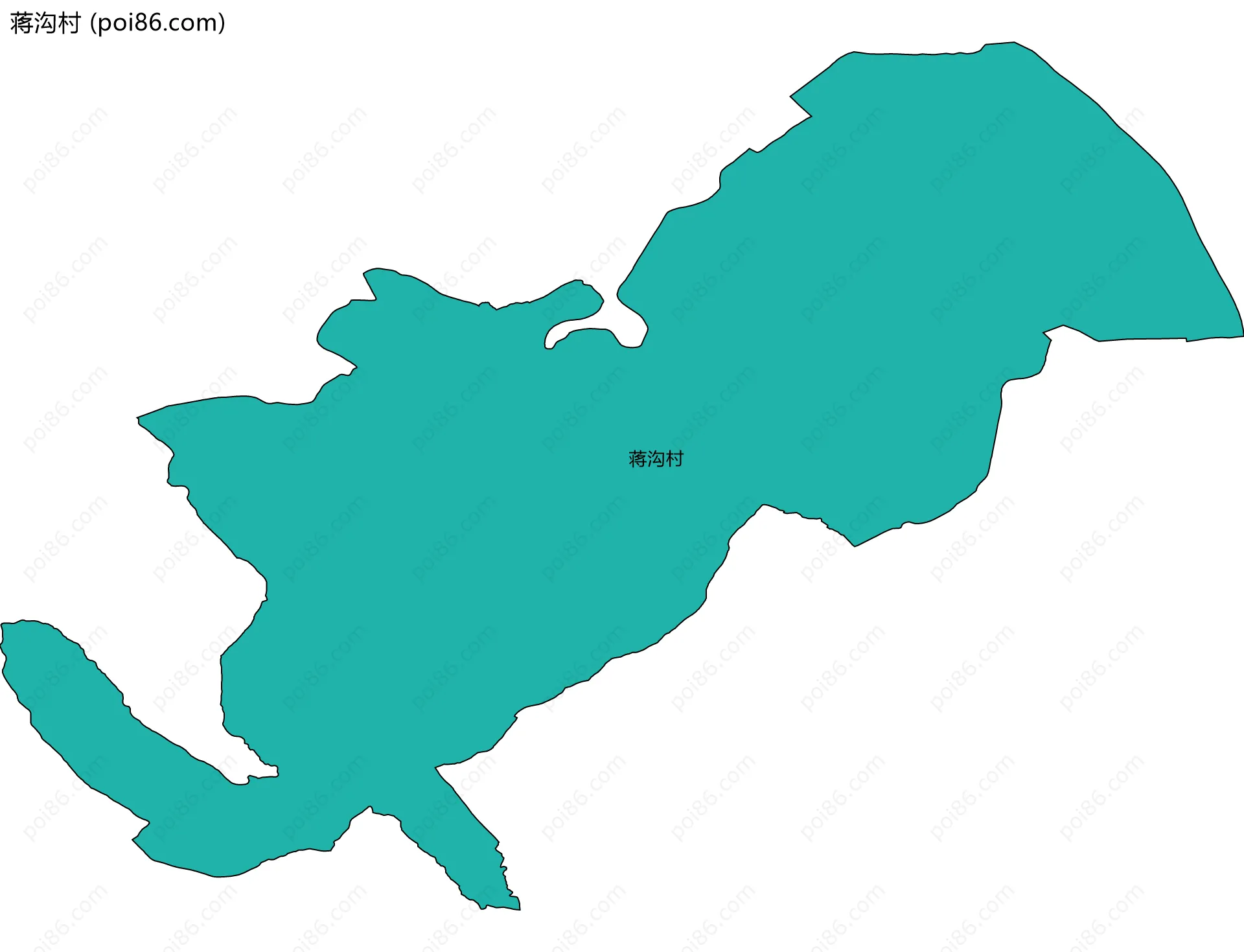 蒋沟村边界地图