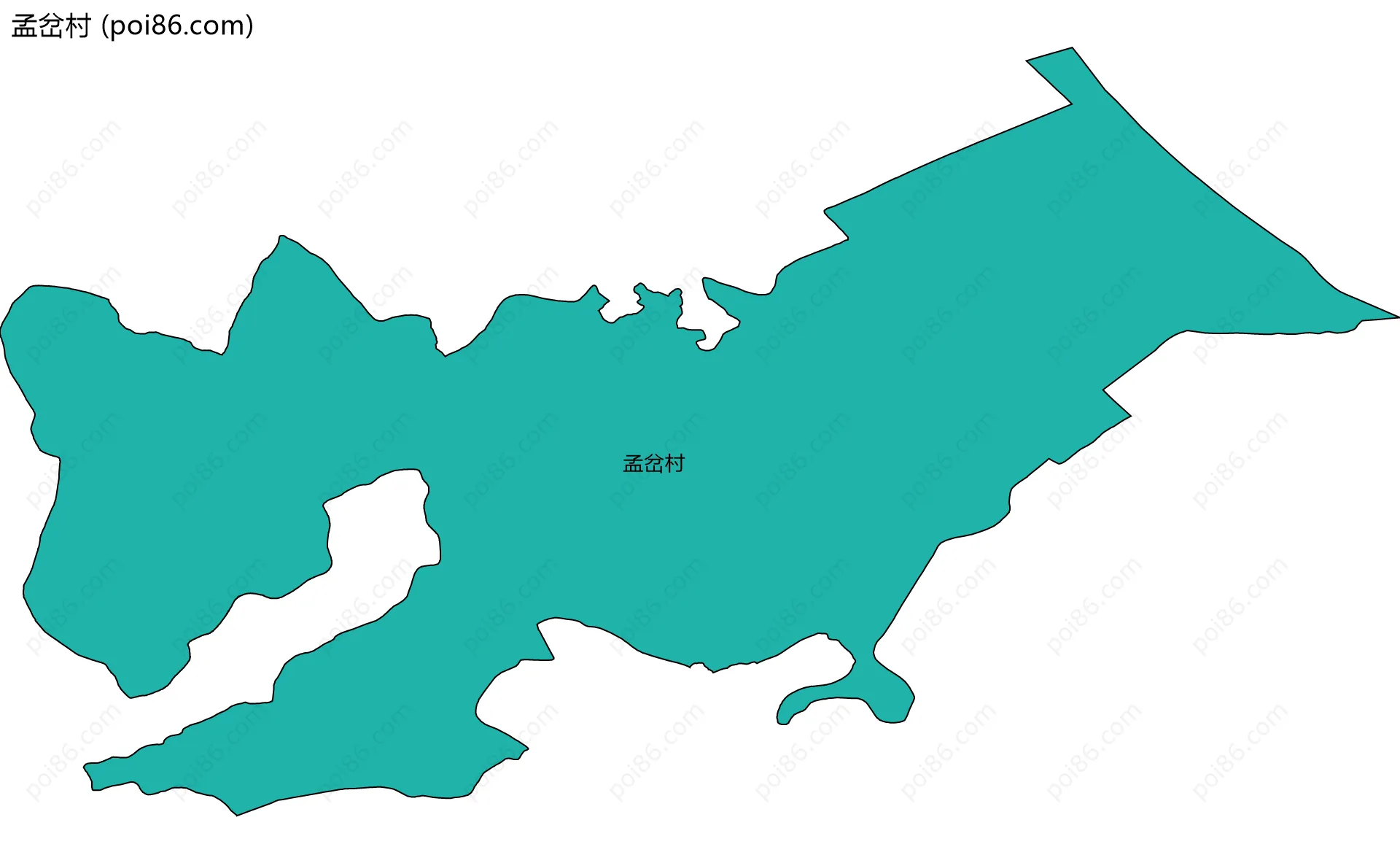 孟岔村边界地图