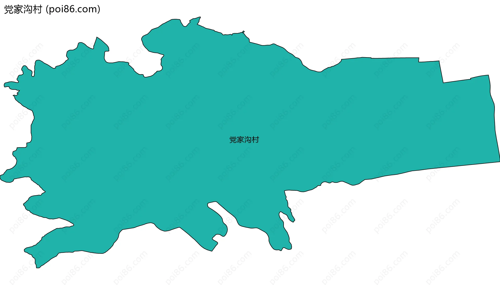 党家沟村边界地图