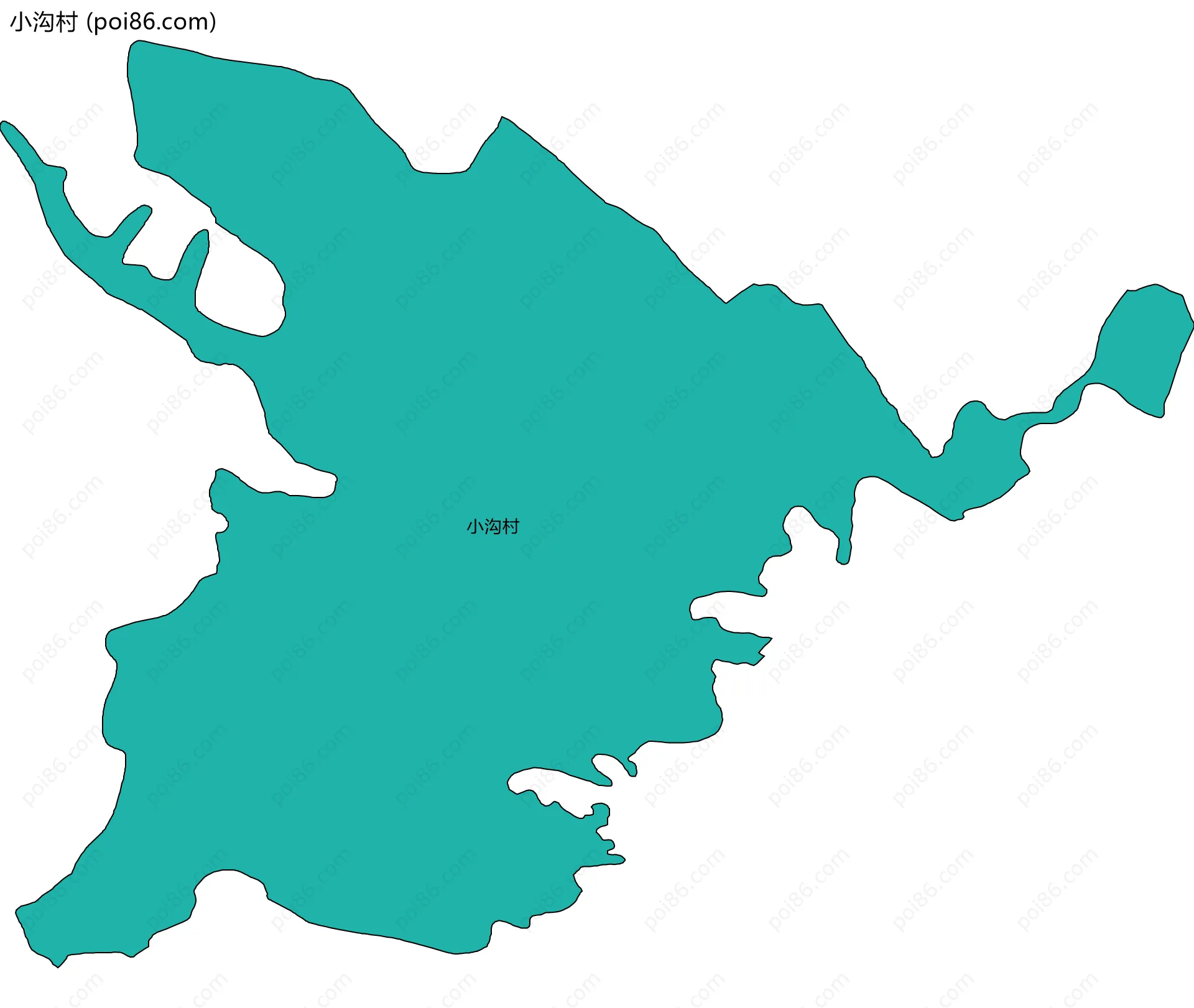 小沟村边界地图