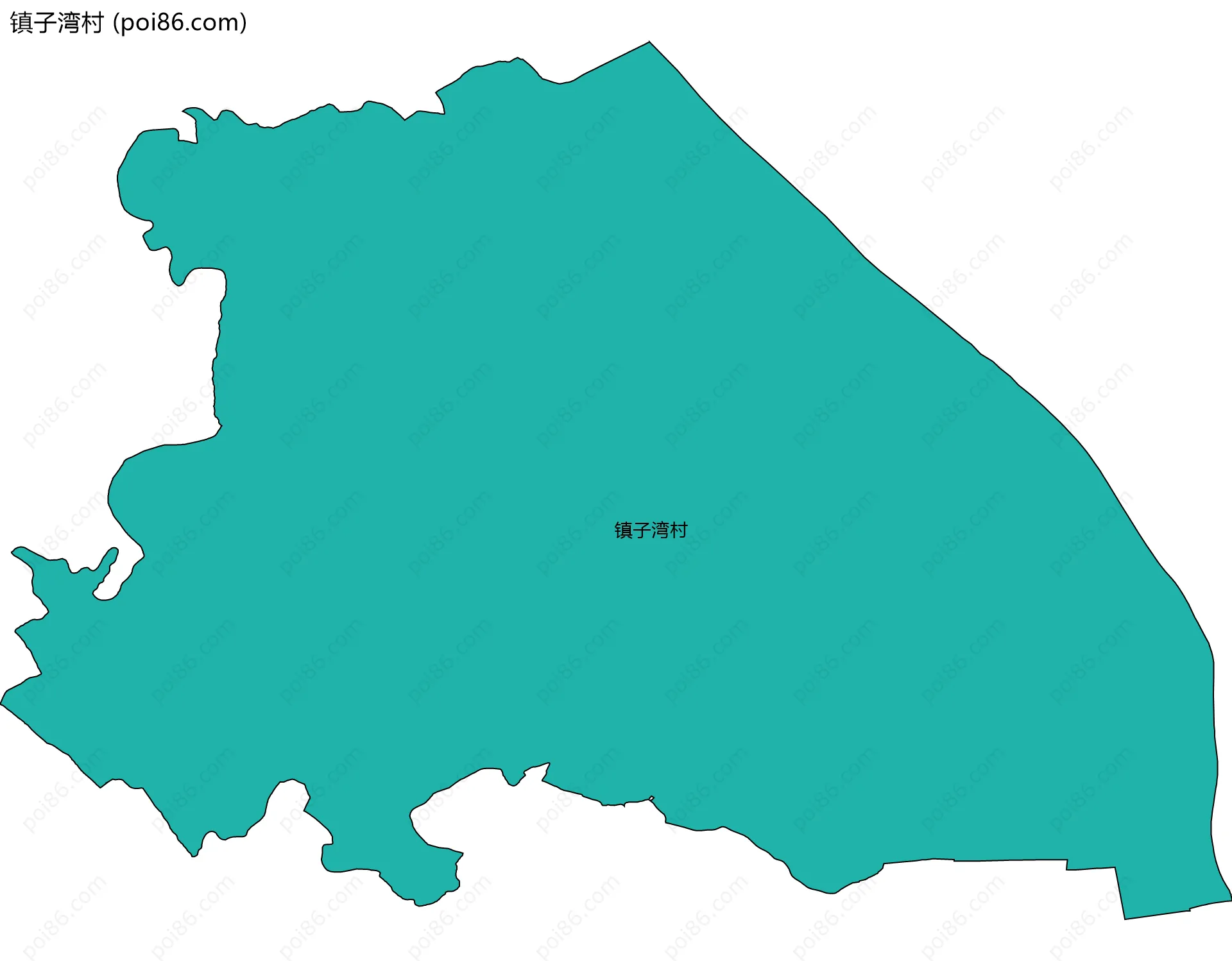 镇子湾村边界地图