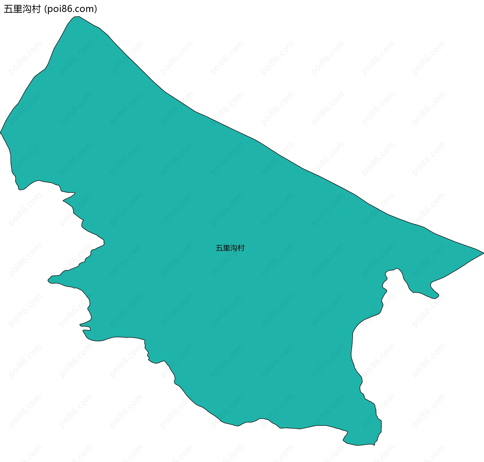 五里沟村边界地图