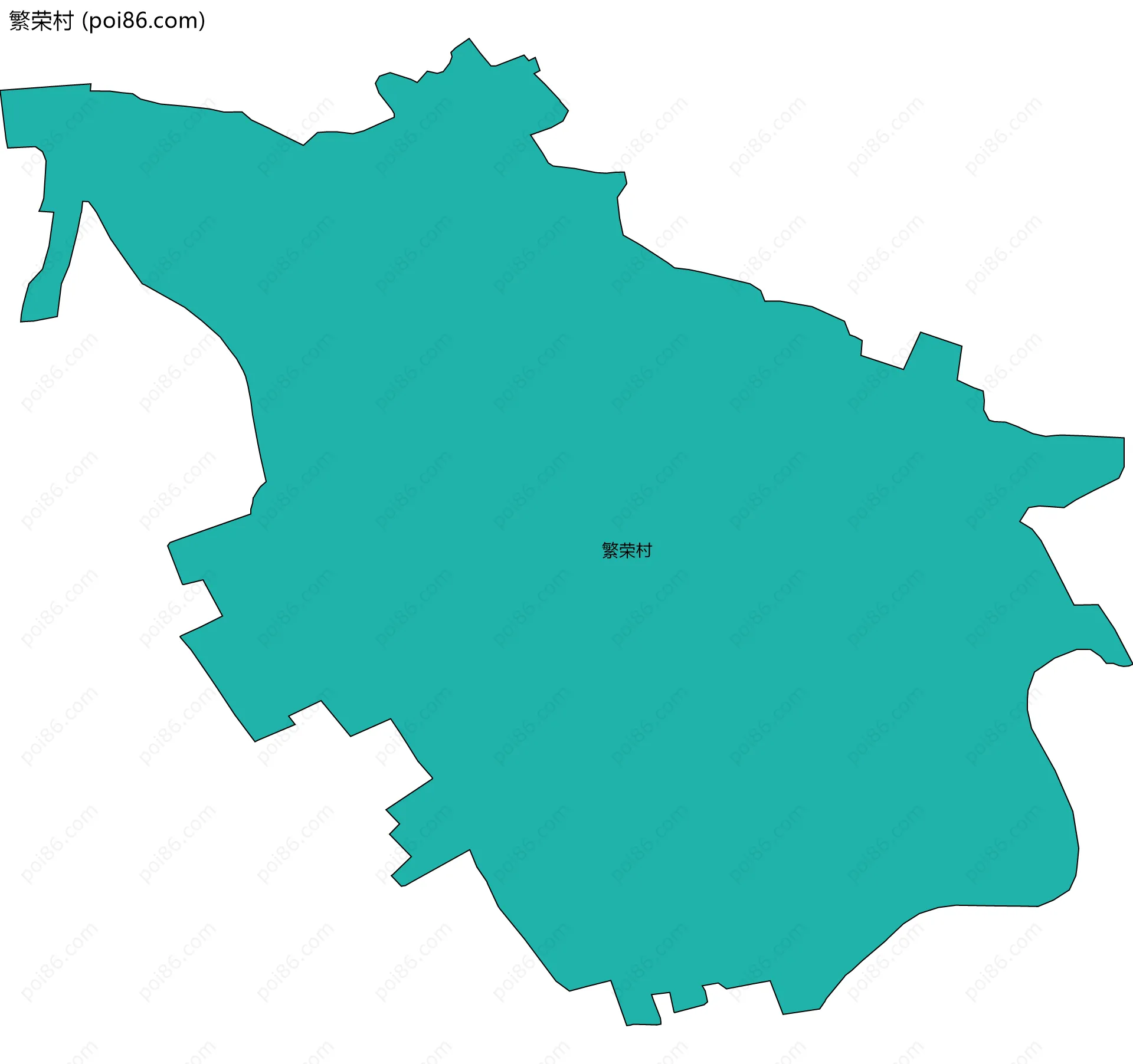 繁荣村边界地图