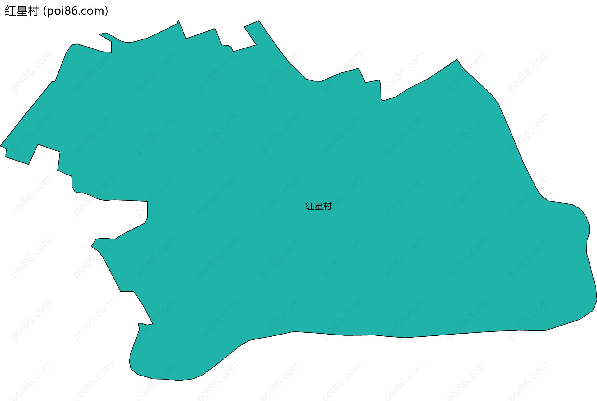 红星村边界地图