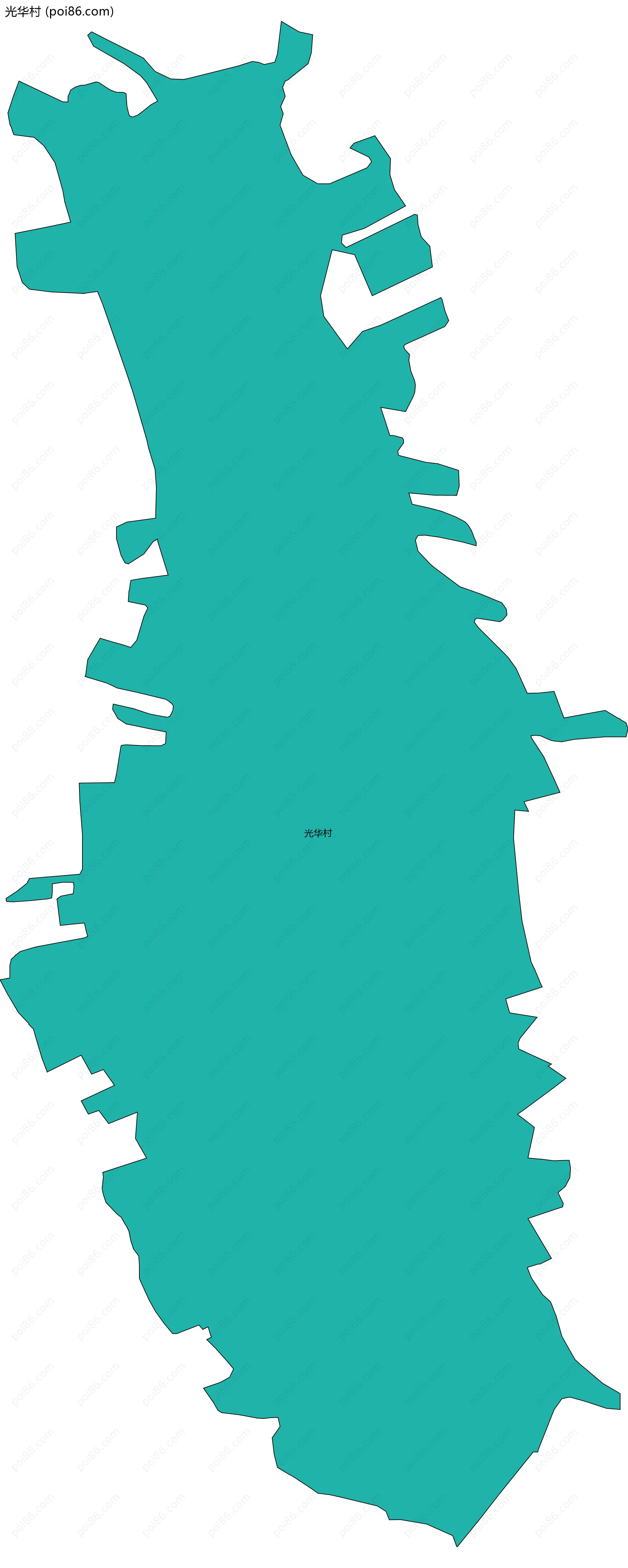 光华村边界地图