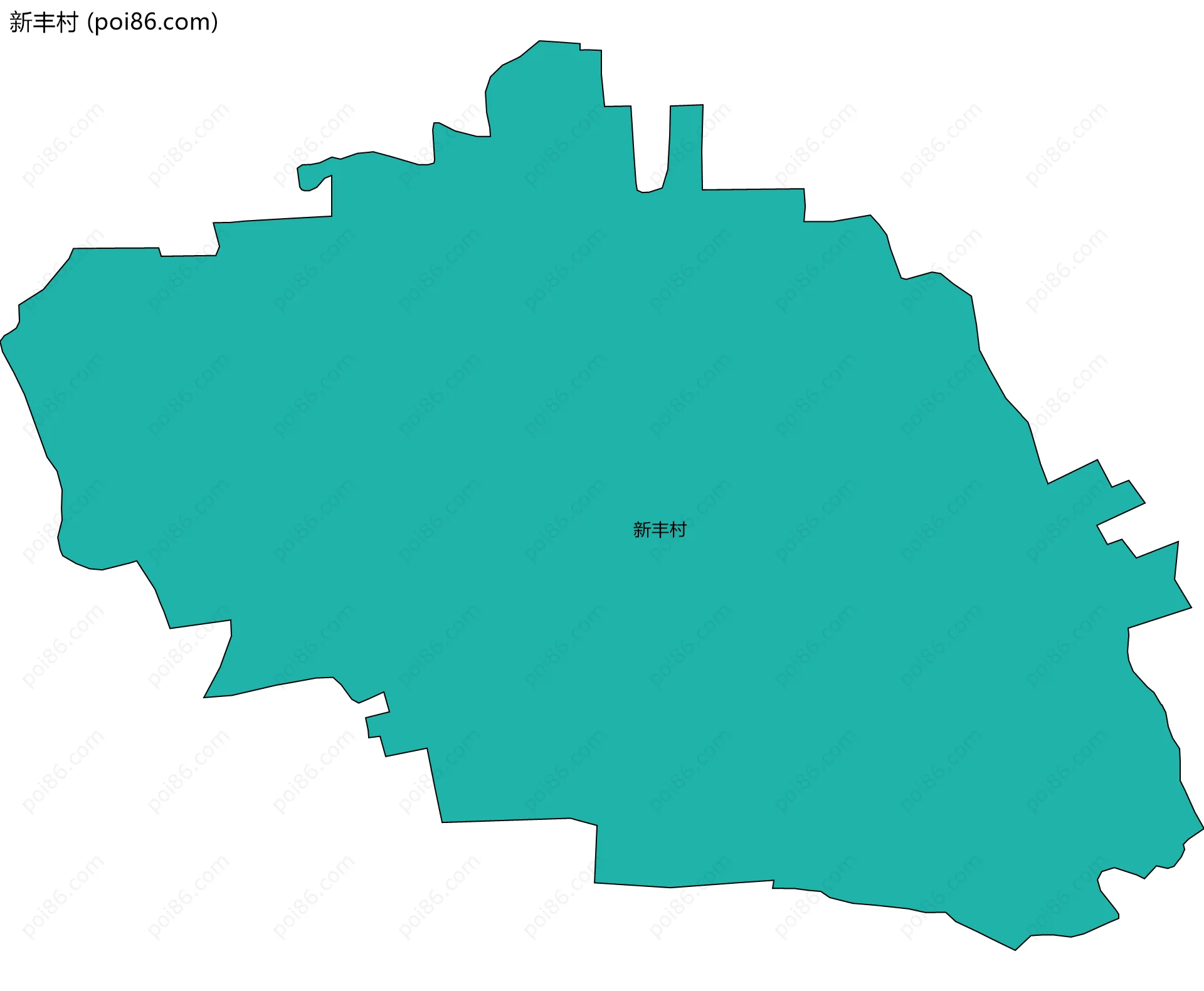 新丰村边界地图
