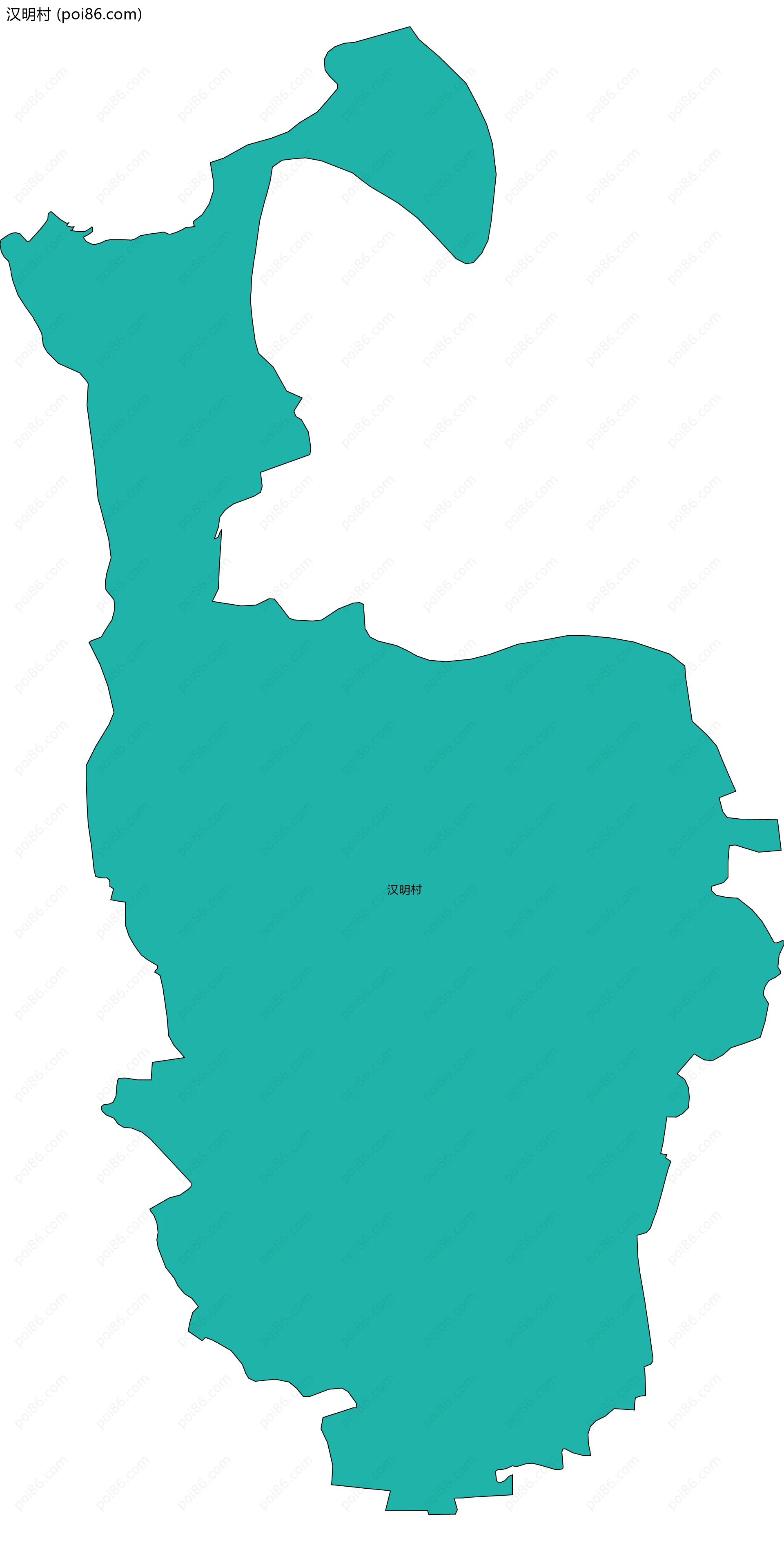 汉明村边界地图