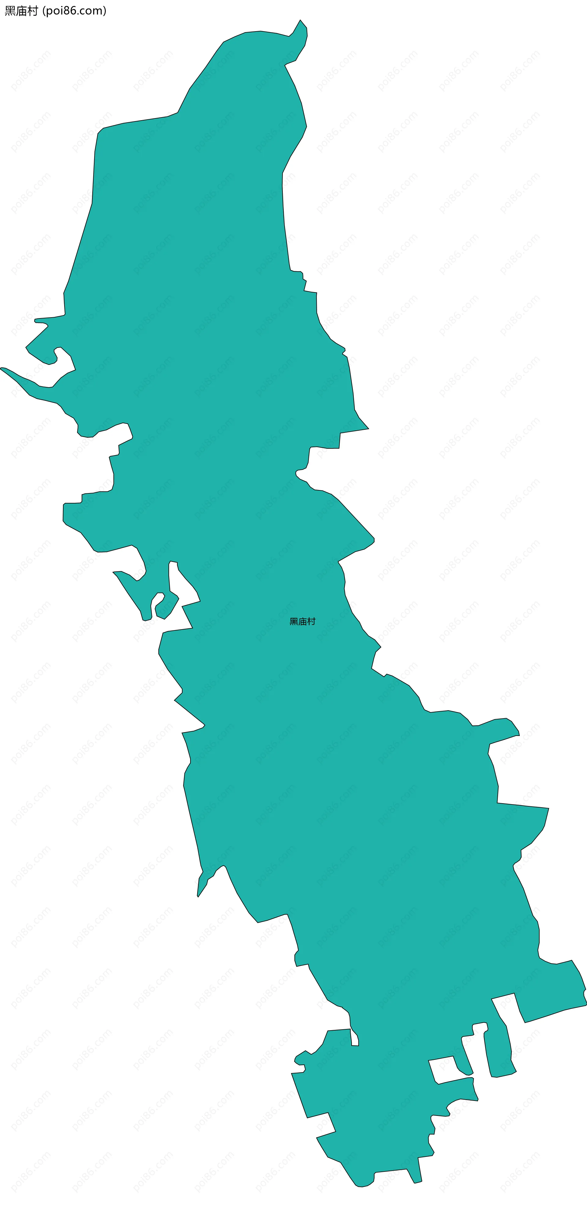 黑庙村边界地图