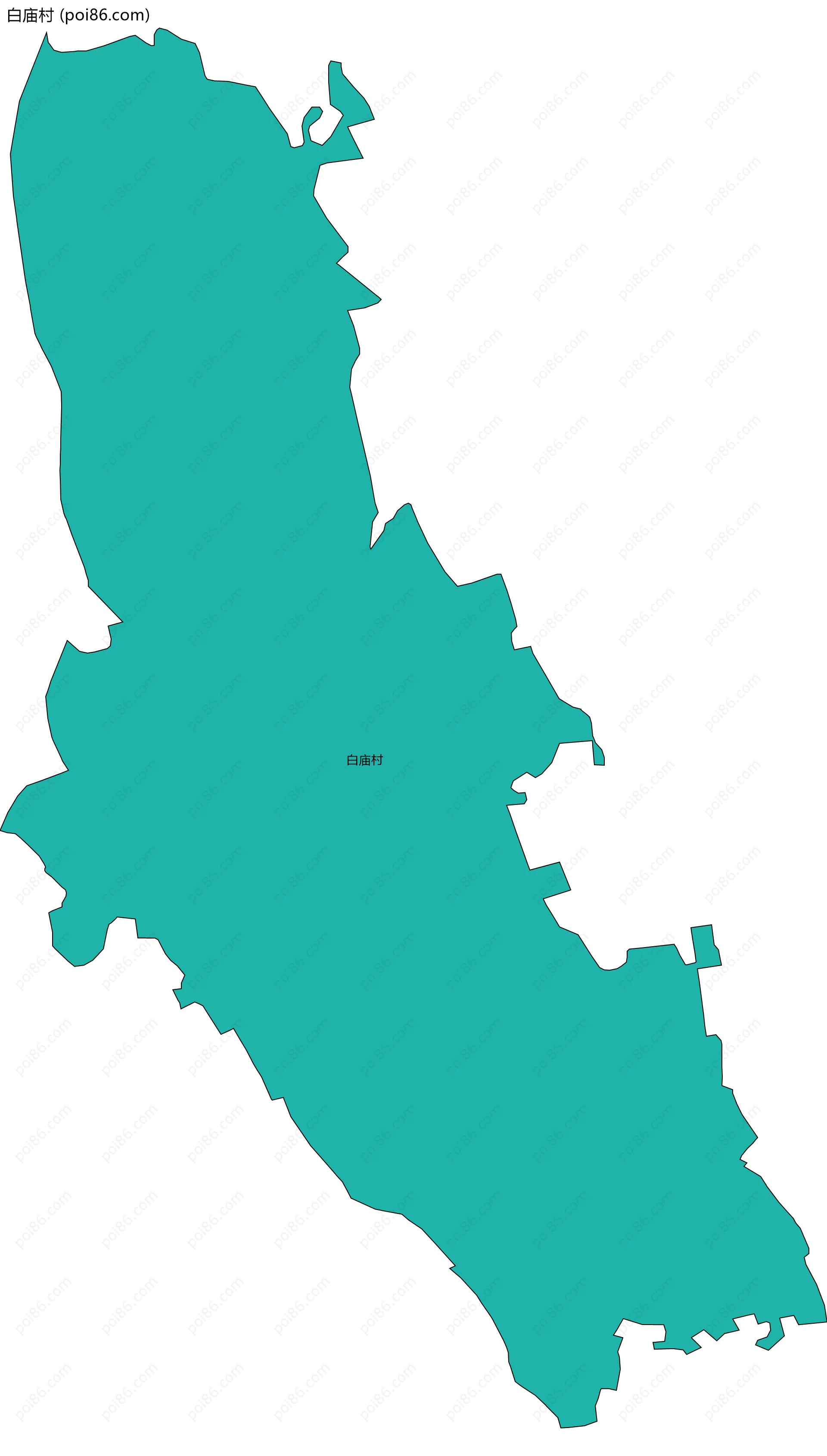 白庙村边界地图