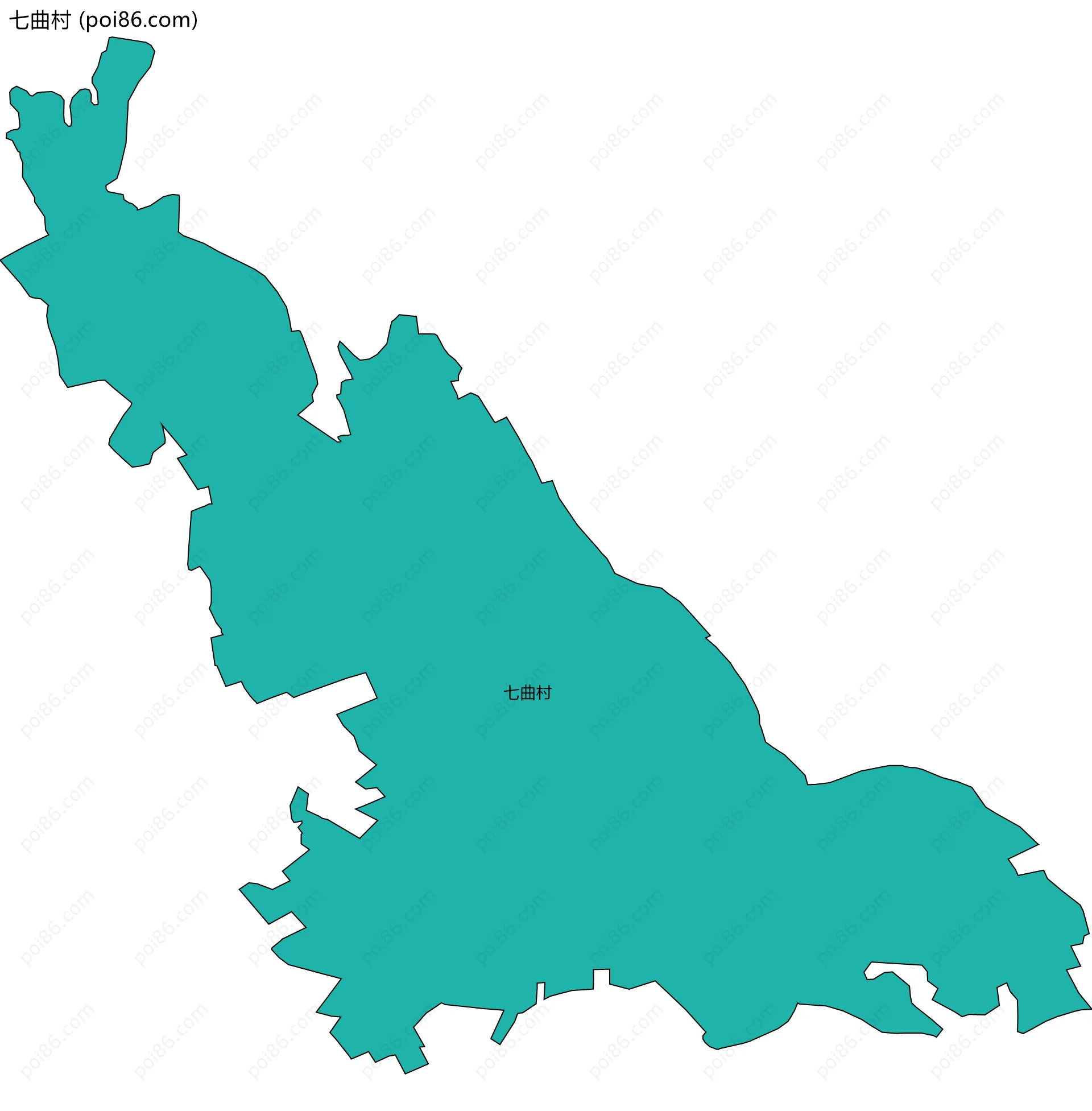 七曲村边界地图