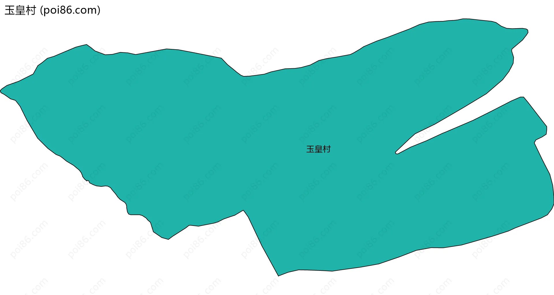 玉皇村边界地图