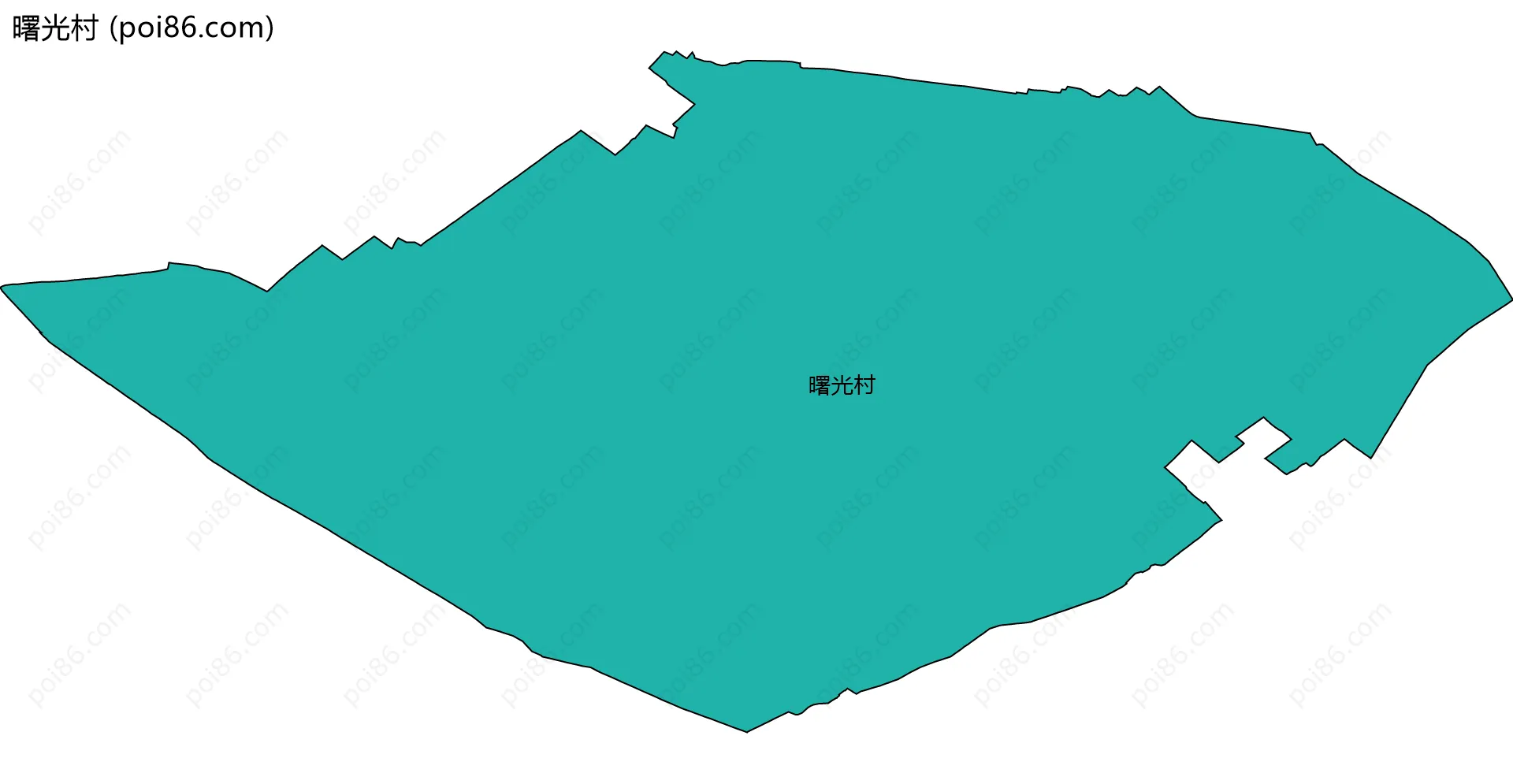 曙光村边界地图