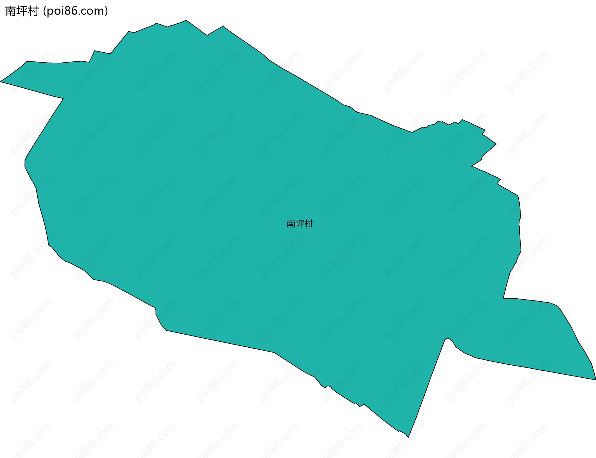 南坪村边界地图