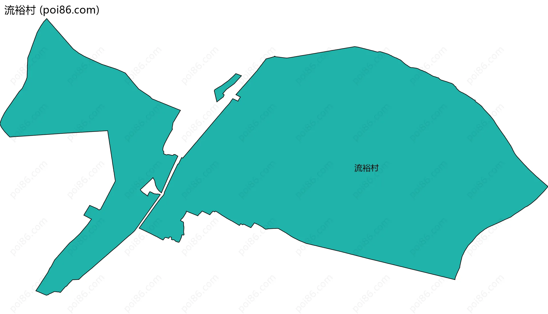 流裕村边界地图