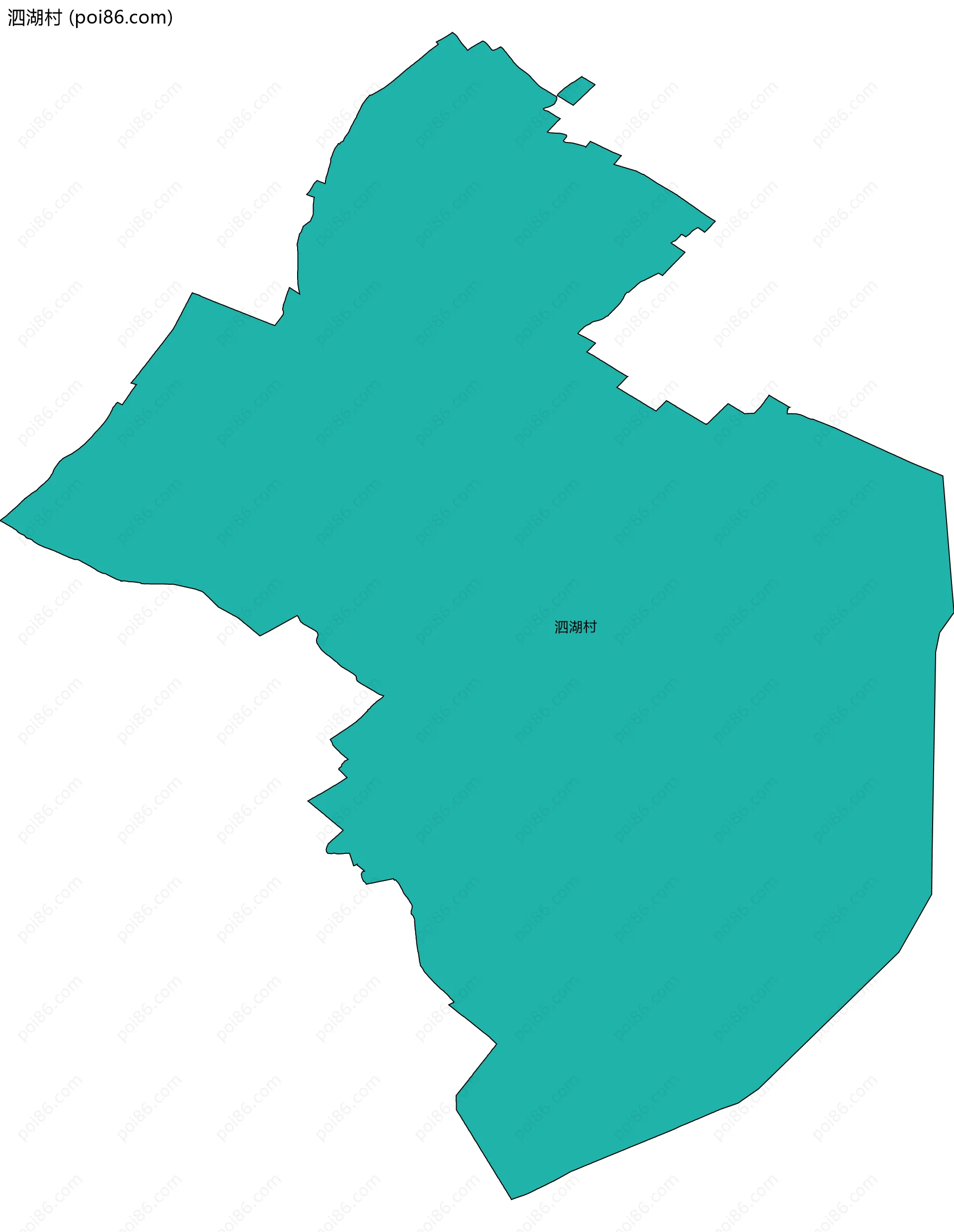 泗湖村边界地图