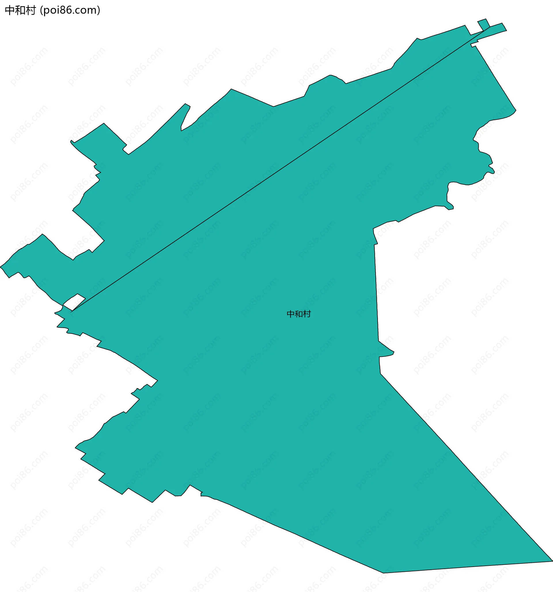 中和村边界地图