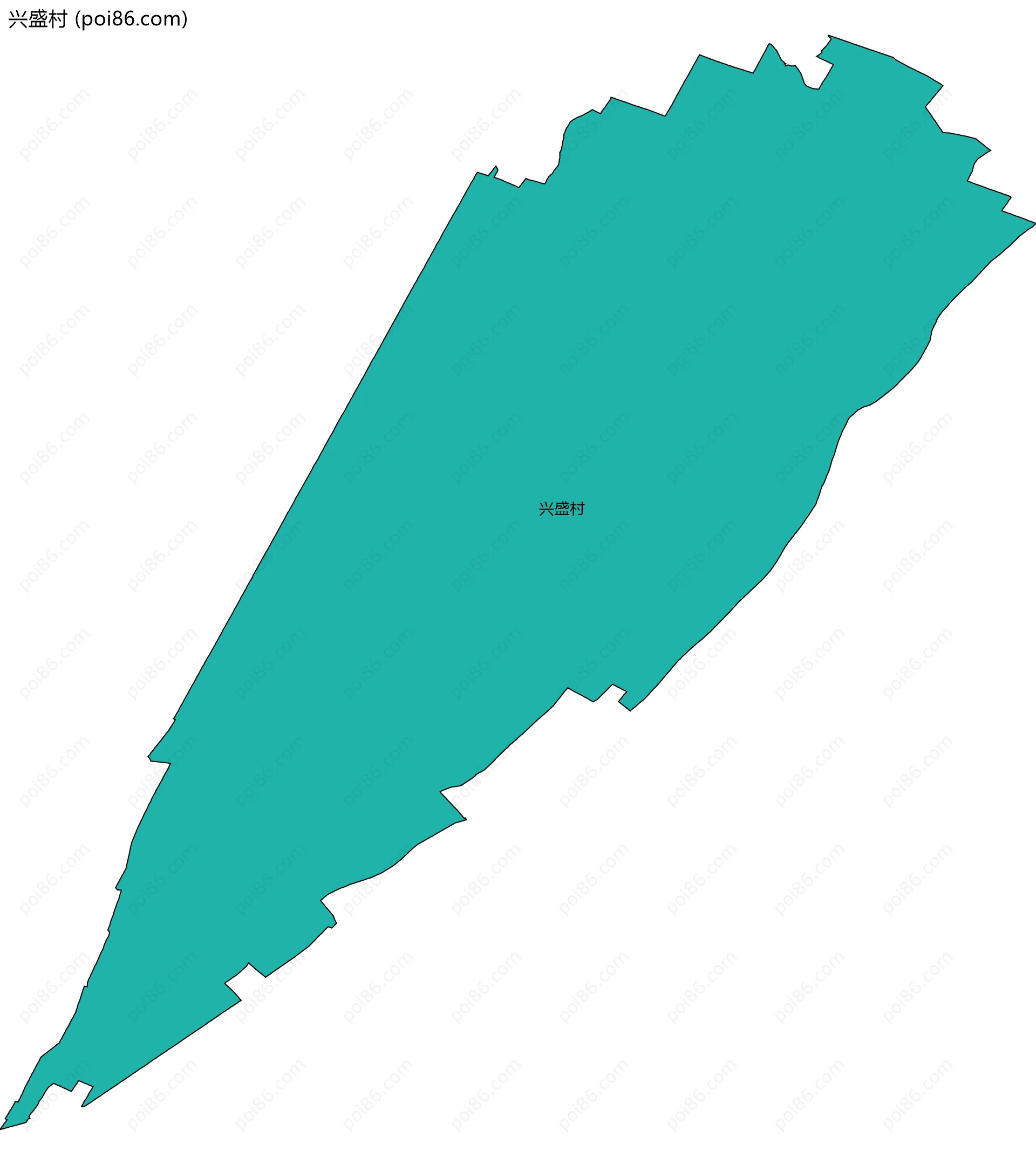 兴盛村边界地图