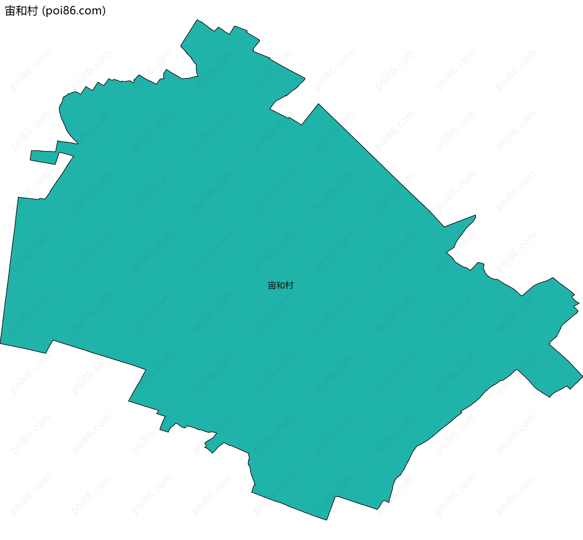宙和村边界地图