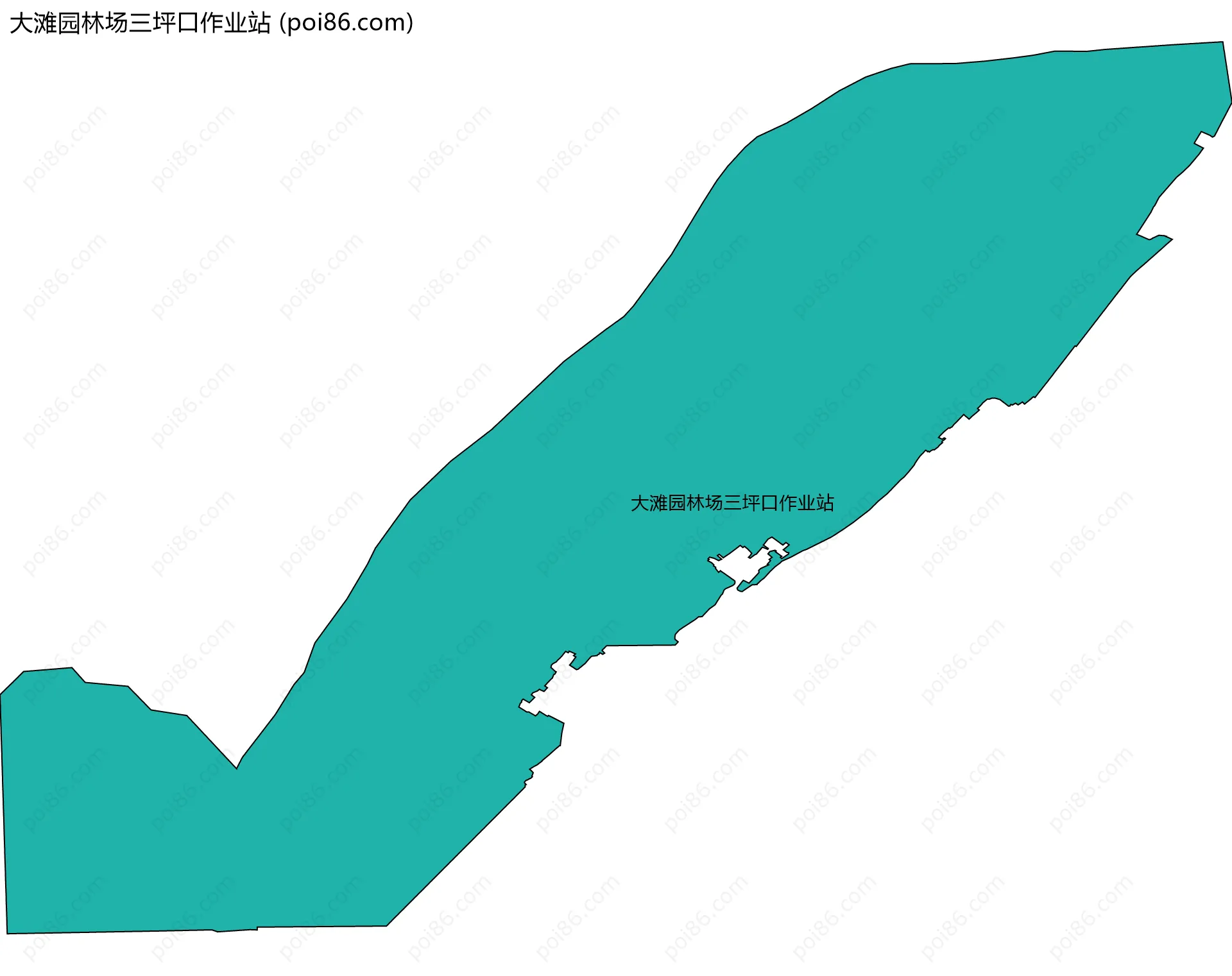 大滩园林场三坪口作业站边界地图