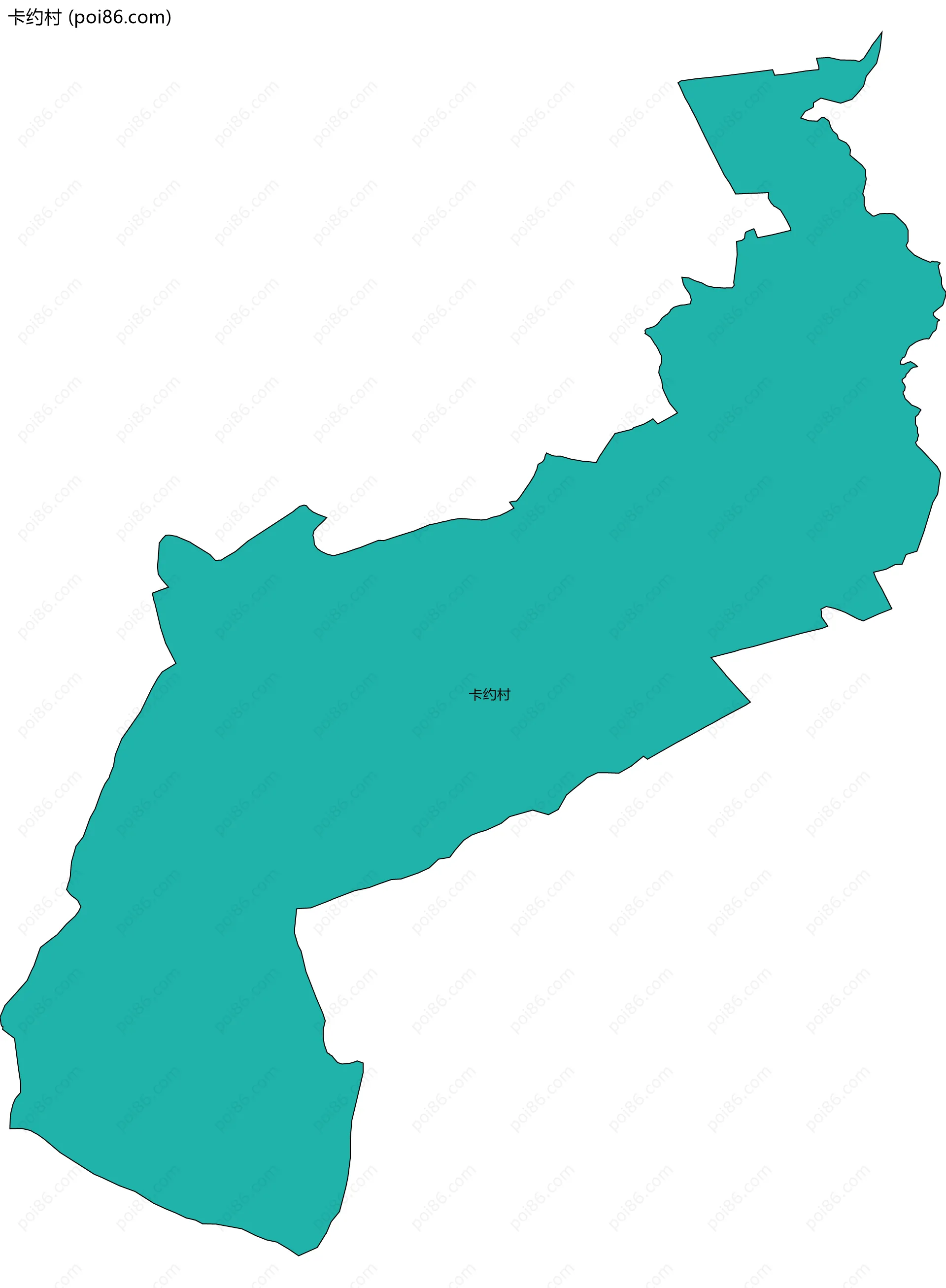 卡约村边界地图