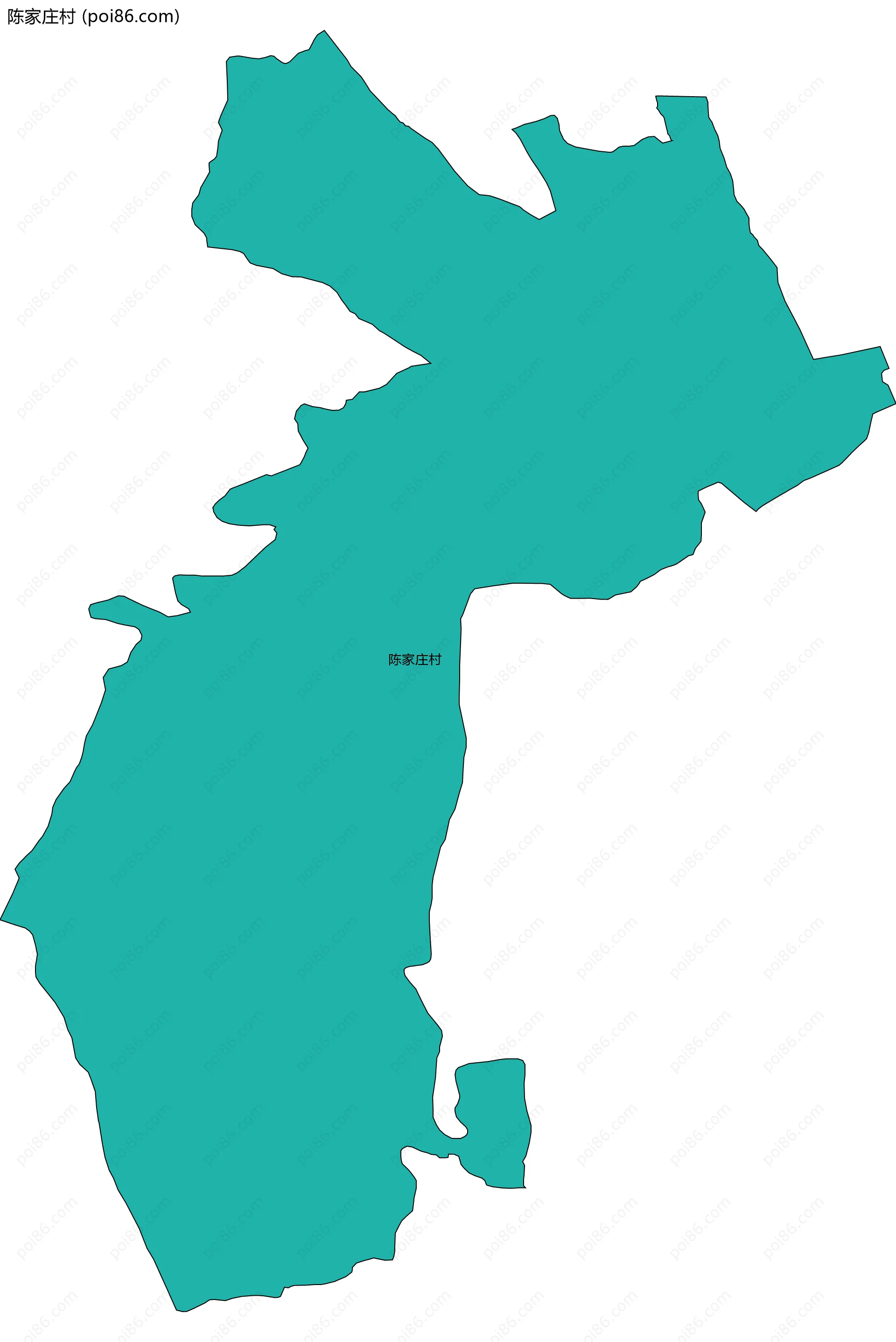 陈家庄村边界地图