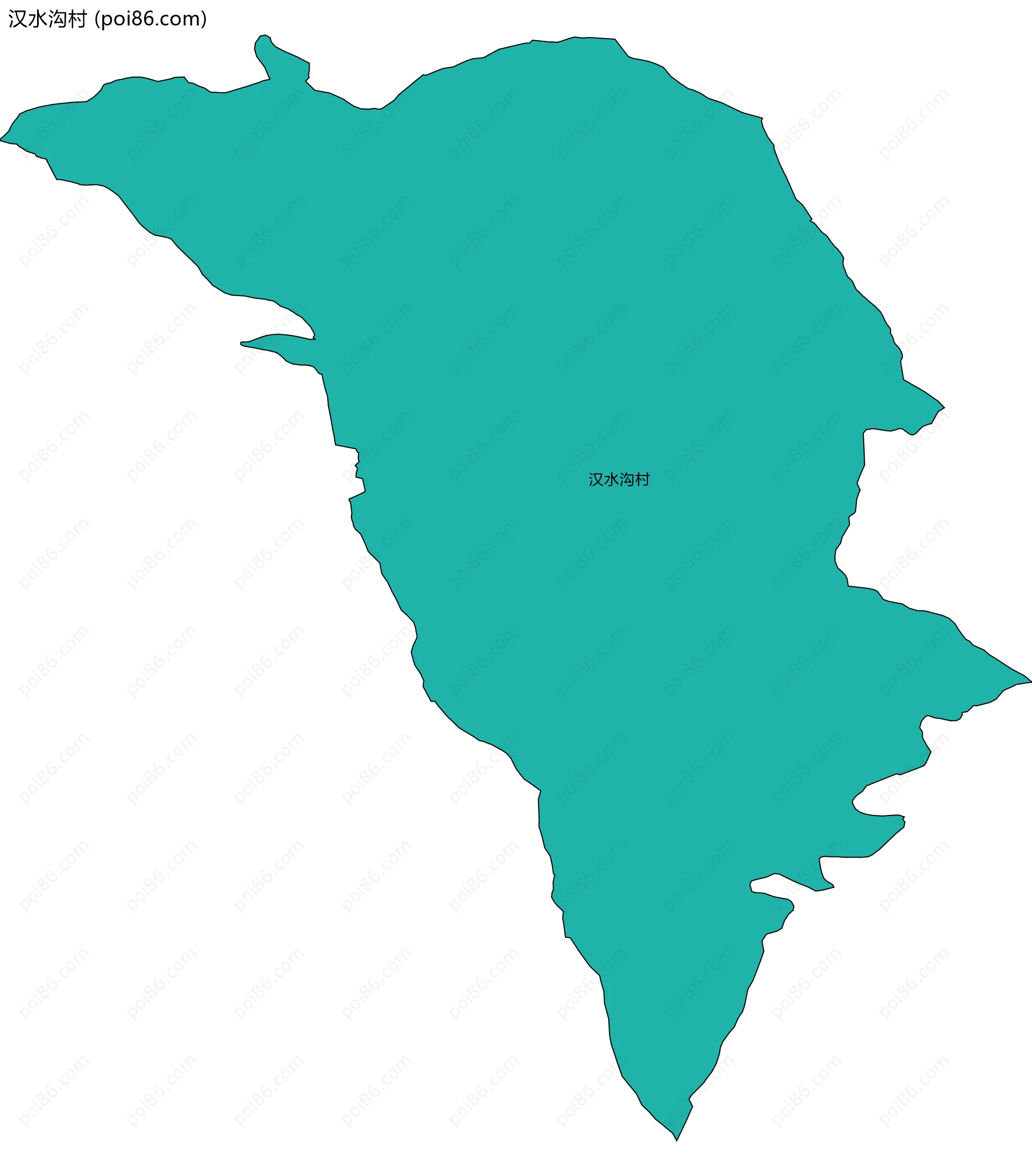 汉水沟村边界地图