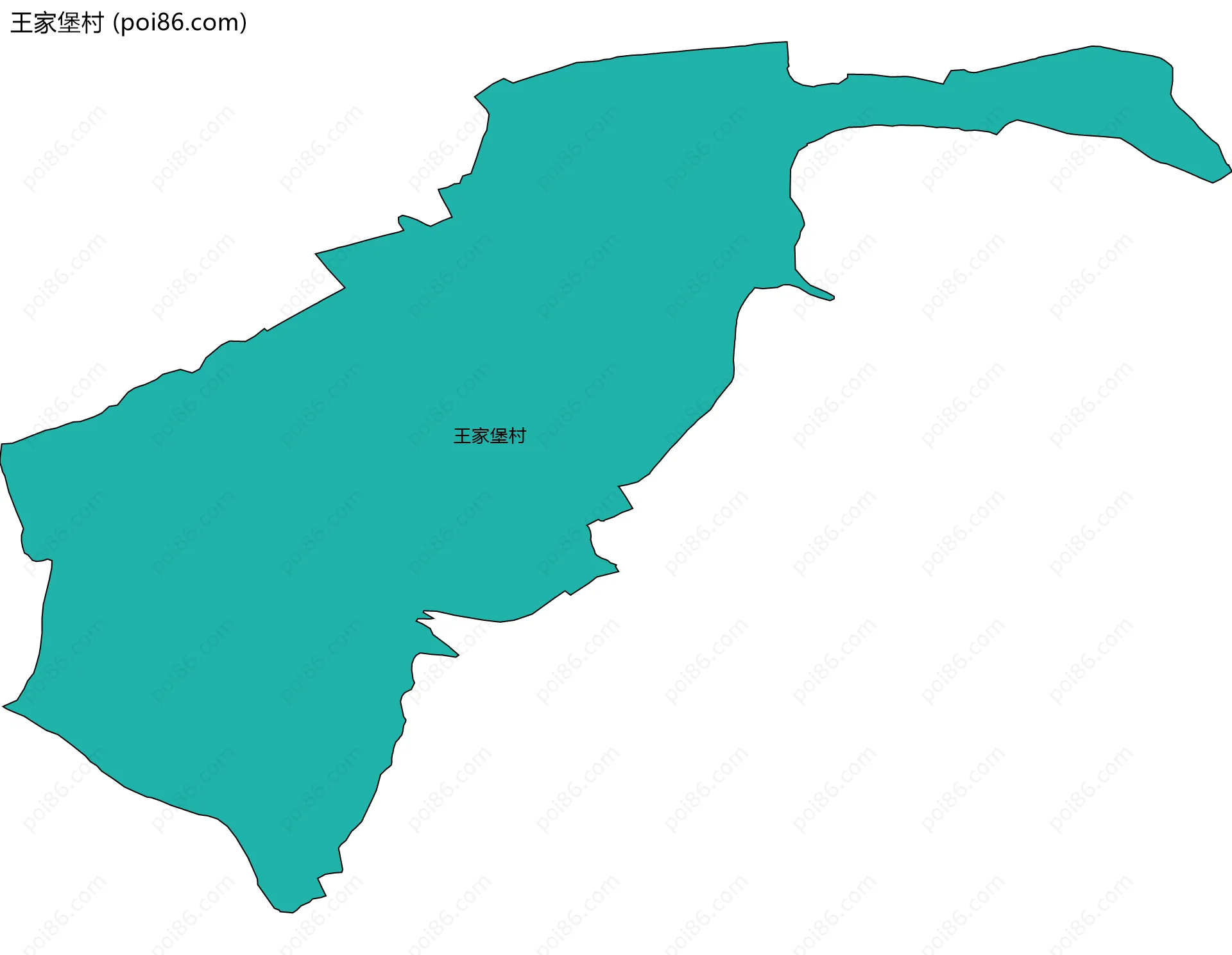 王家堡村边界地图