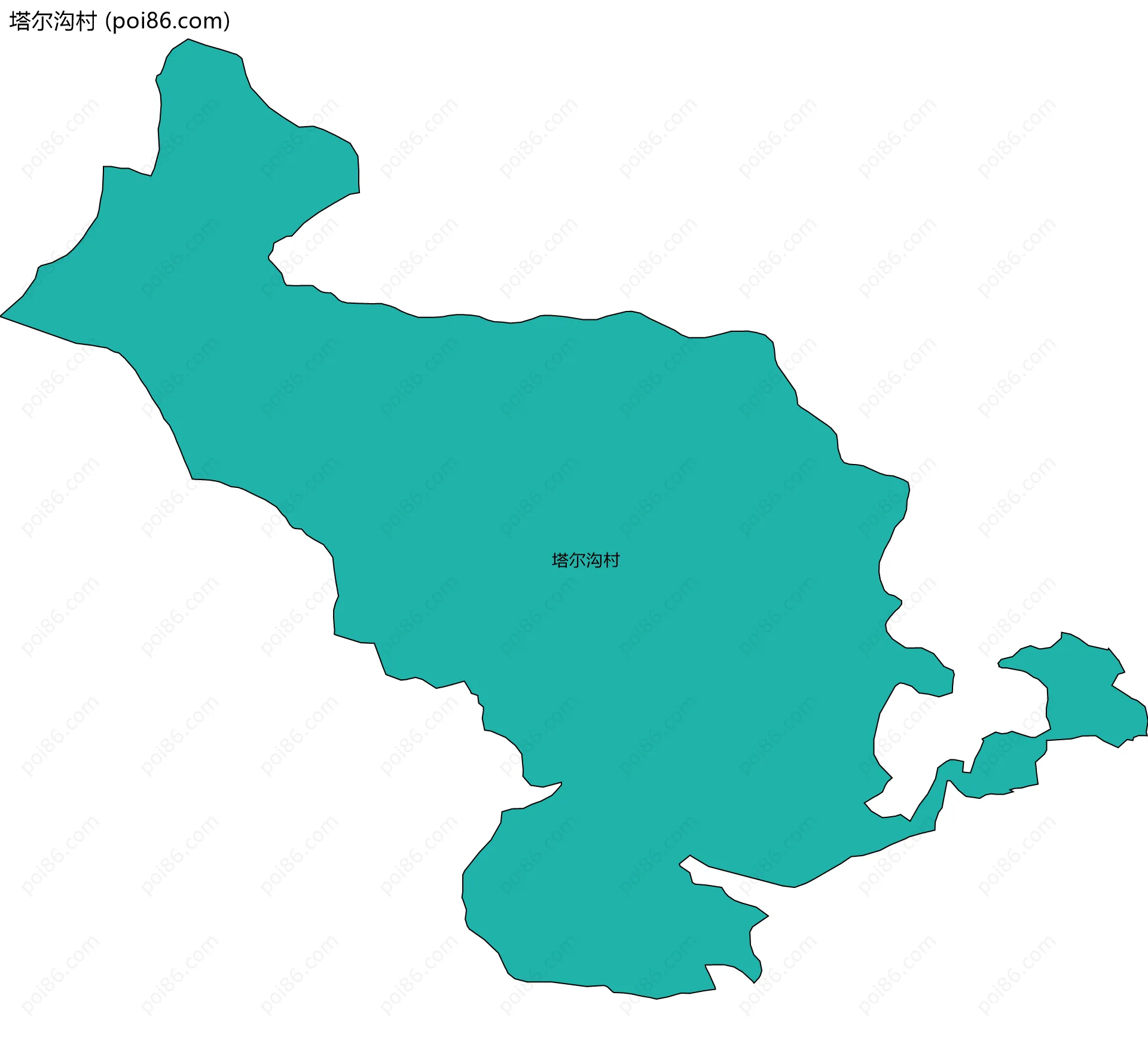 塔尔沟村边界地图