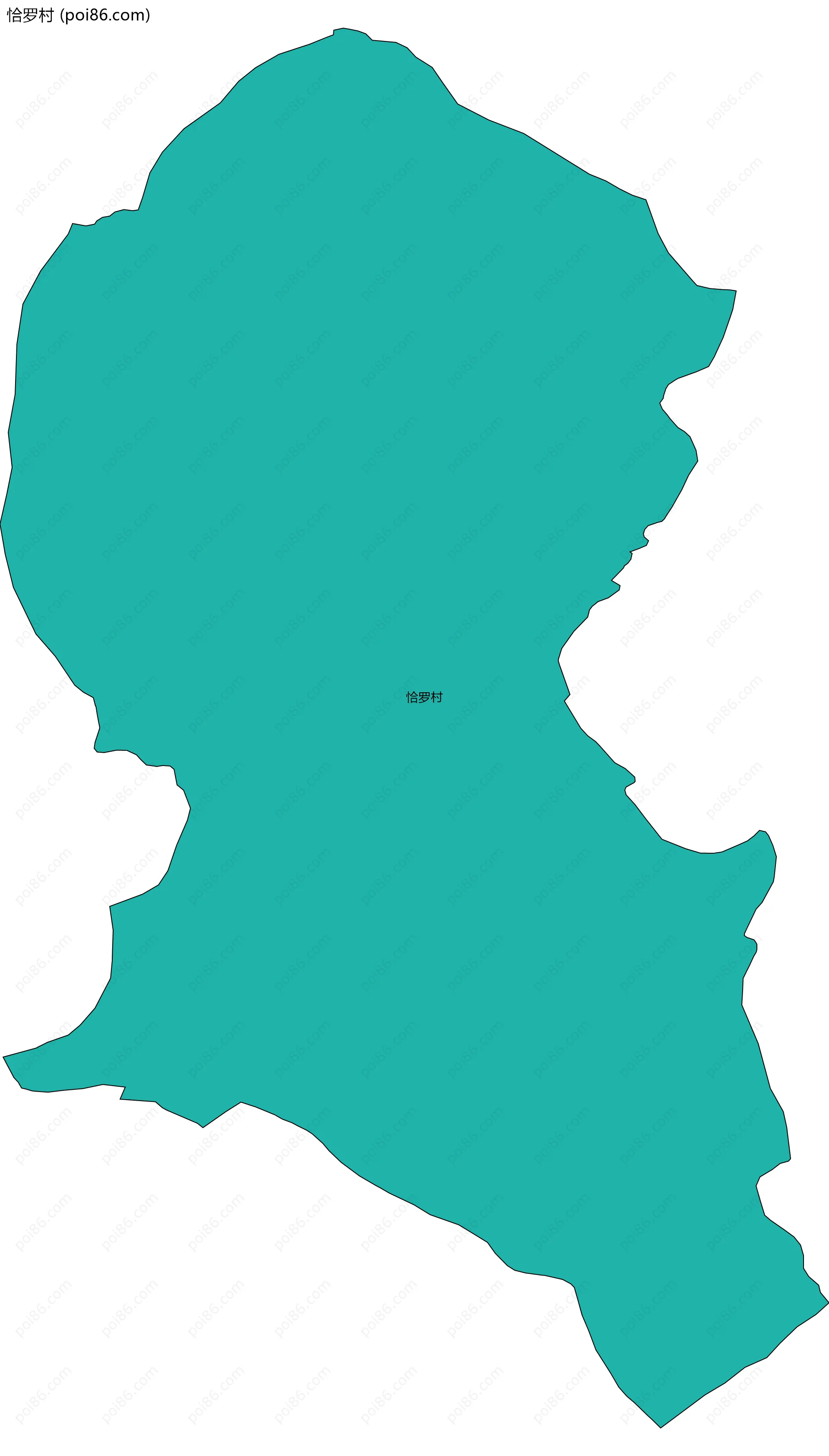 恰罗村边界地图