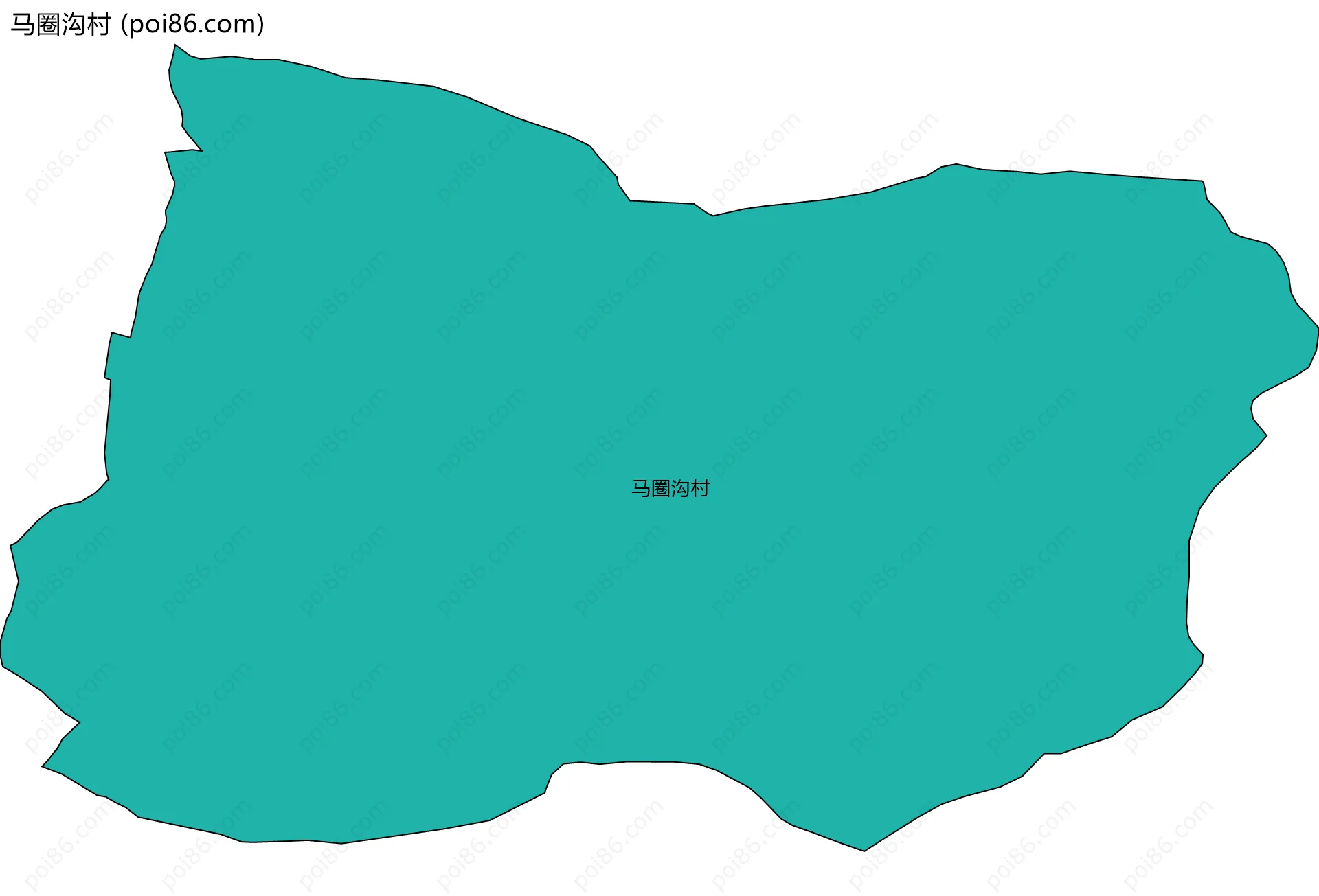 马圈沟村边界地图