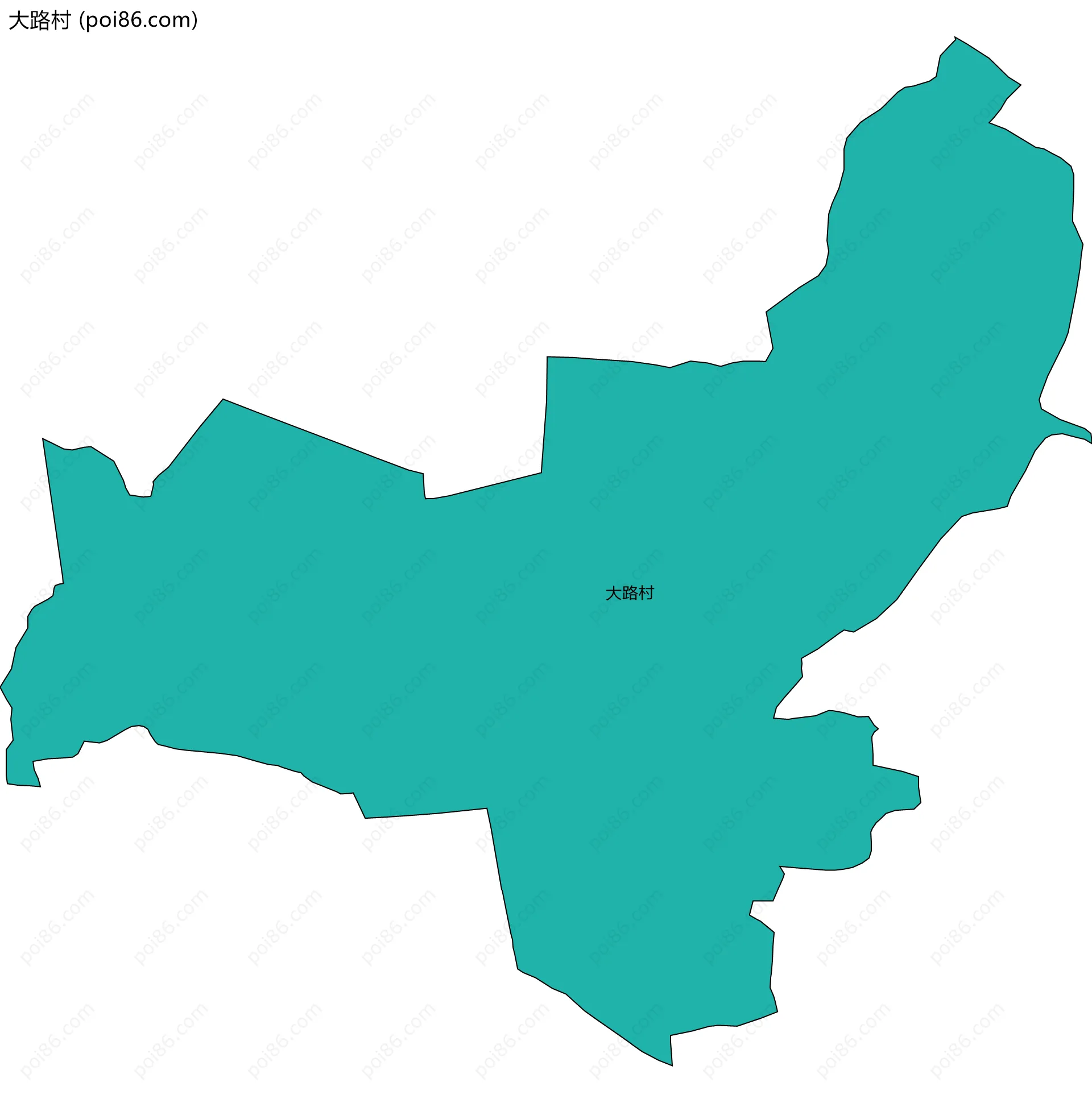 大路村边界地图