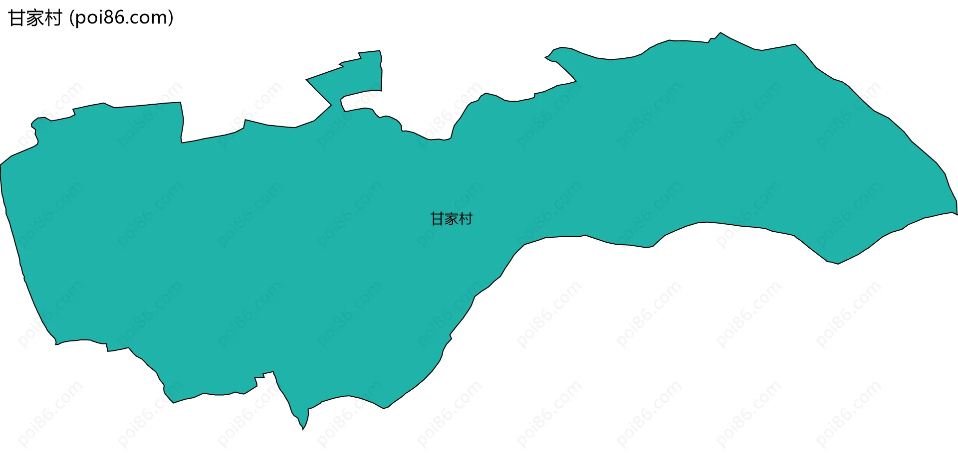 甘家村边界地图