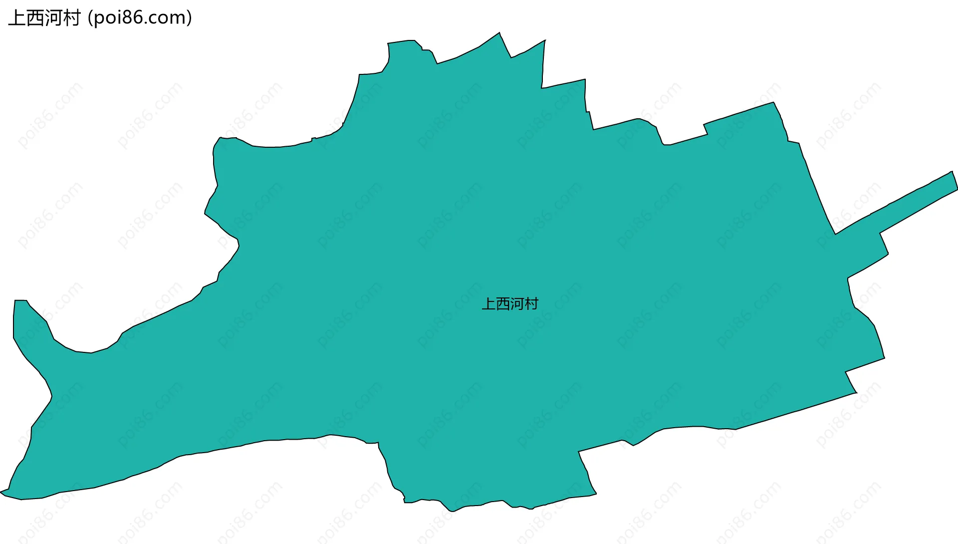 上西河村边界地图