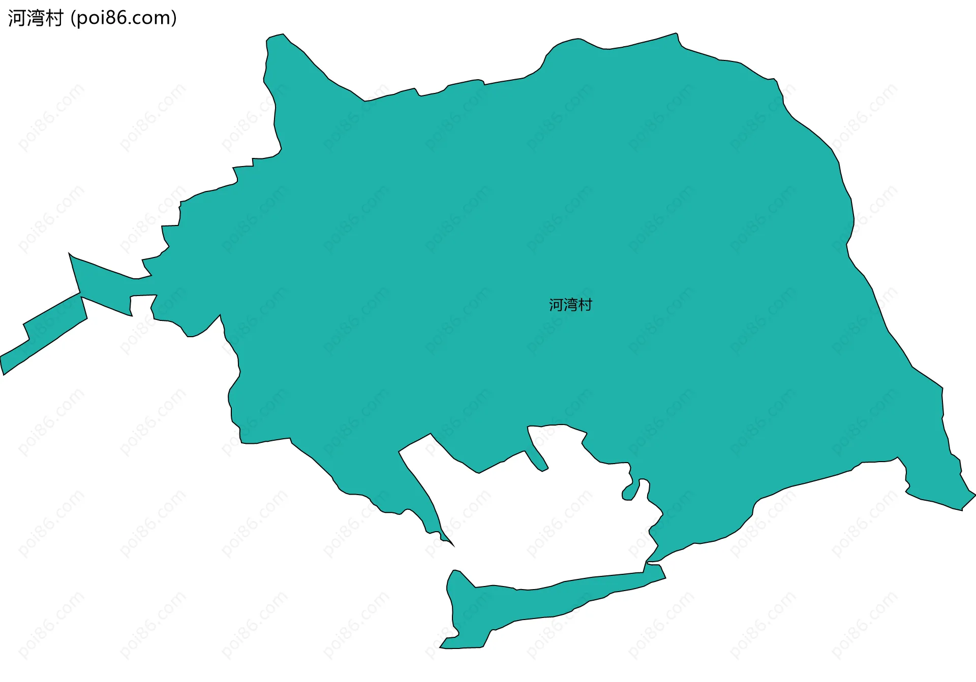 河湾村边界地图
